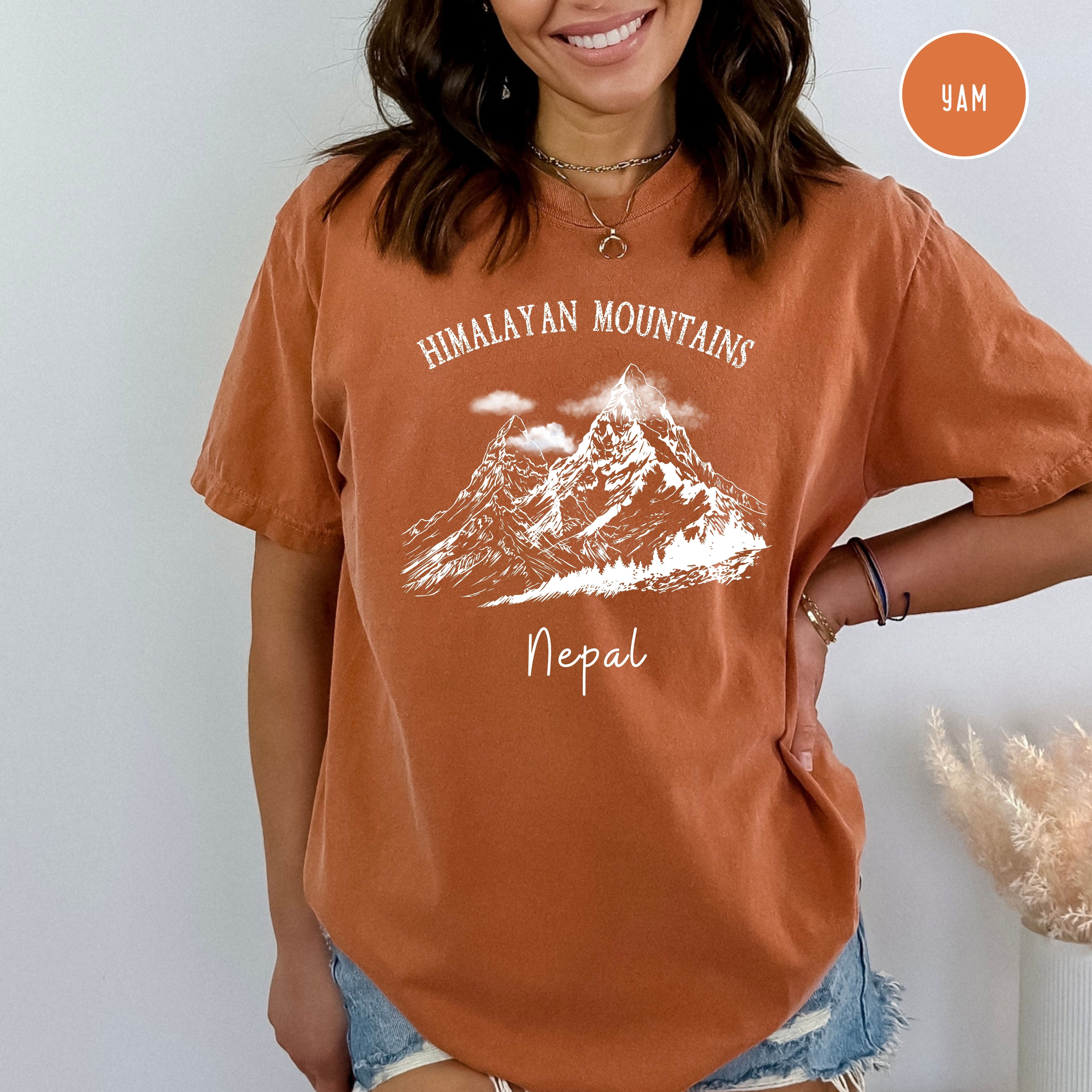 Himalayan Mountains Comfort Colors® Hiking Tee Shirt