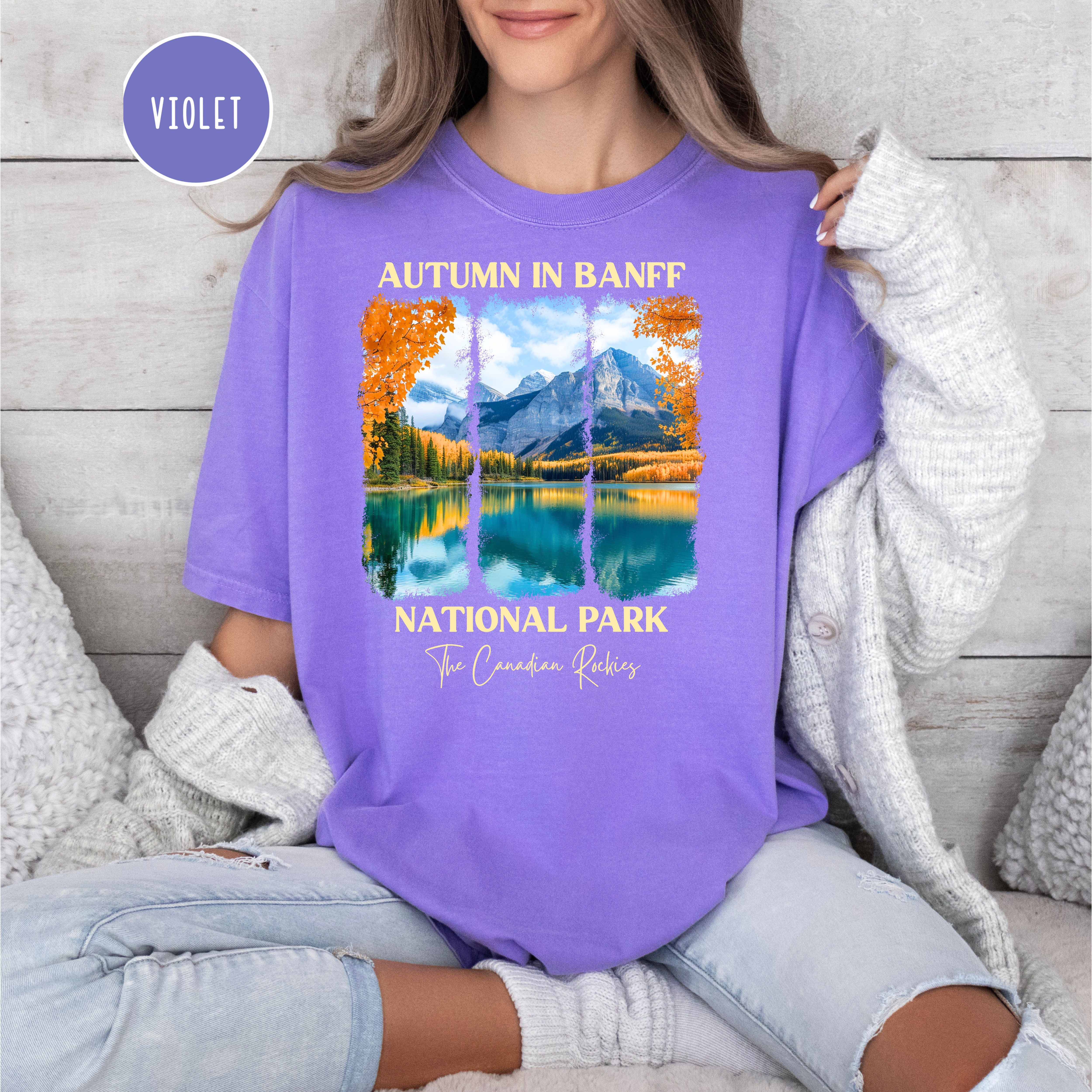 Autumn in Banff National Park Comfort Colors Unisex Tee