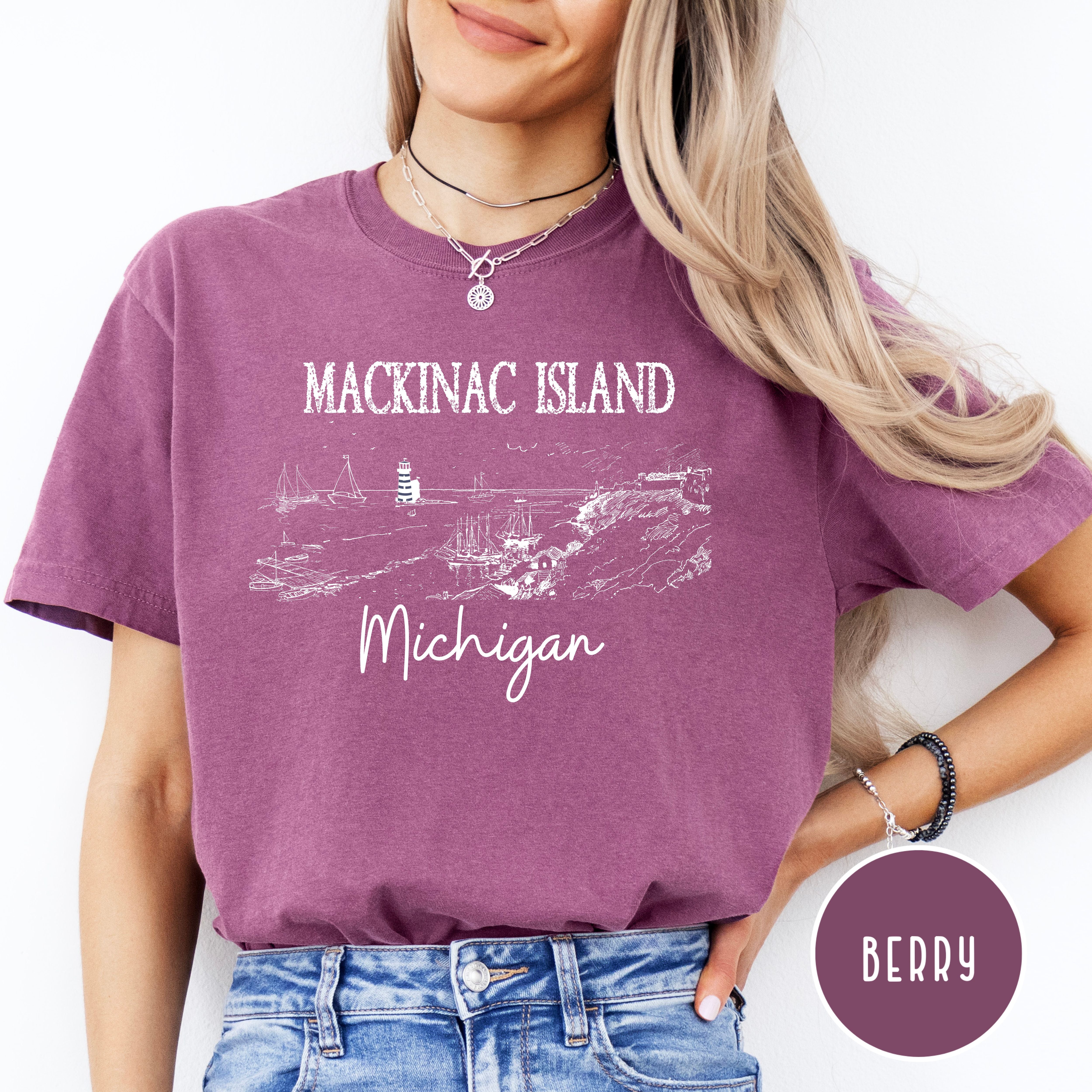 Mackinac Island Michigan Grunge Style Comfort Colors® Tee