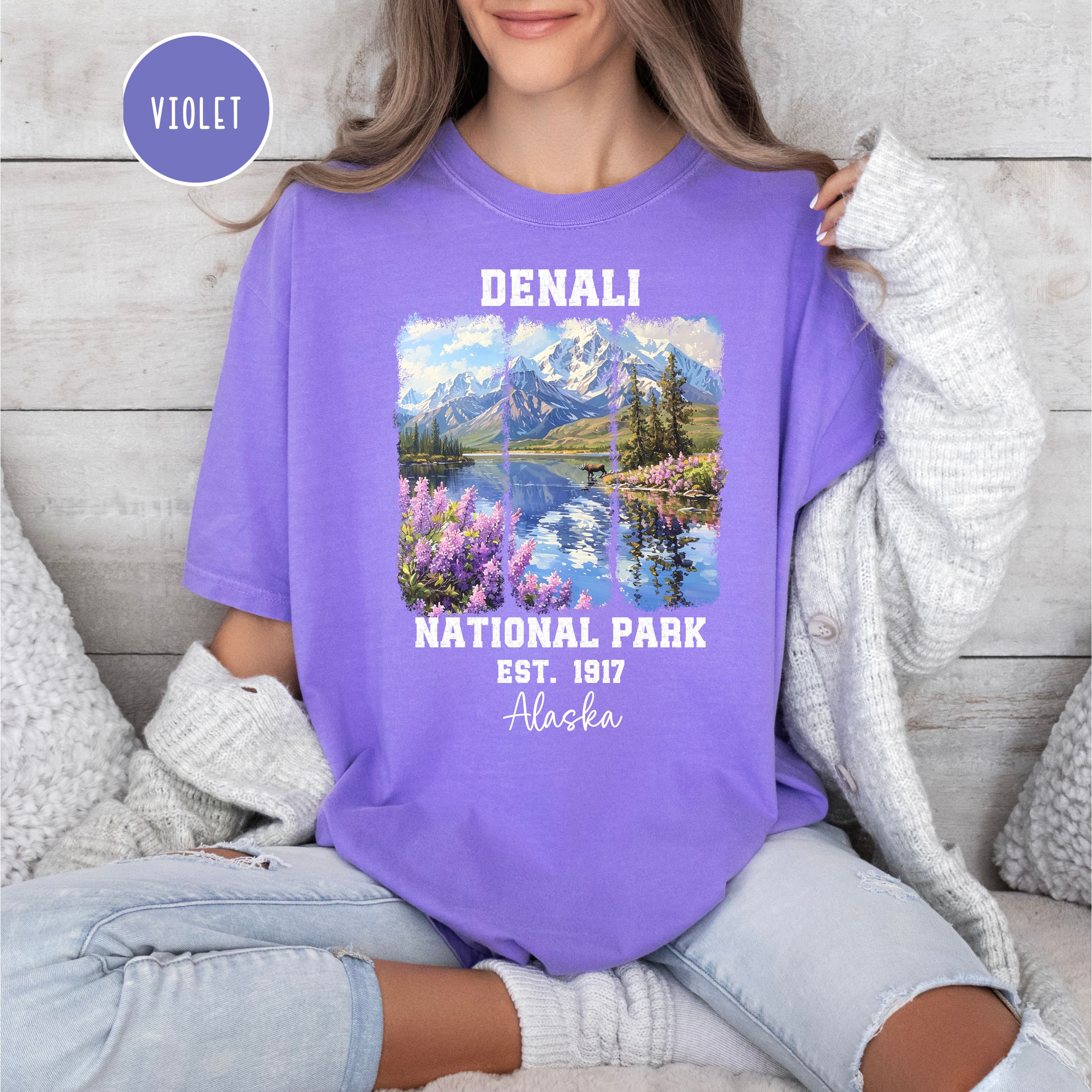 Denali National Park Alaska Comfort Colors Tee