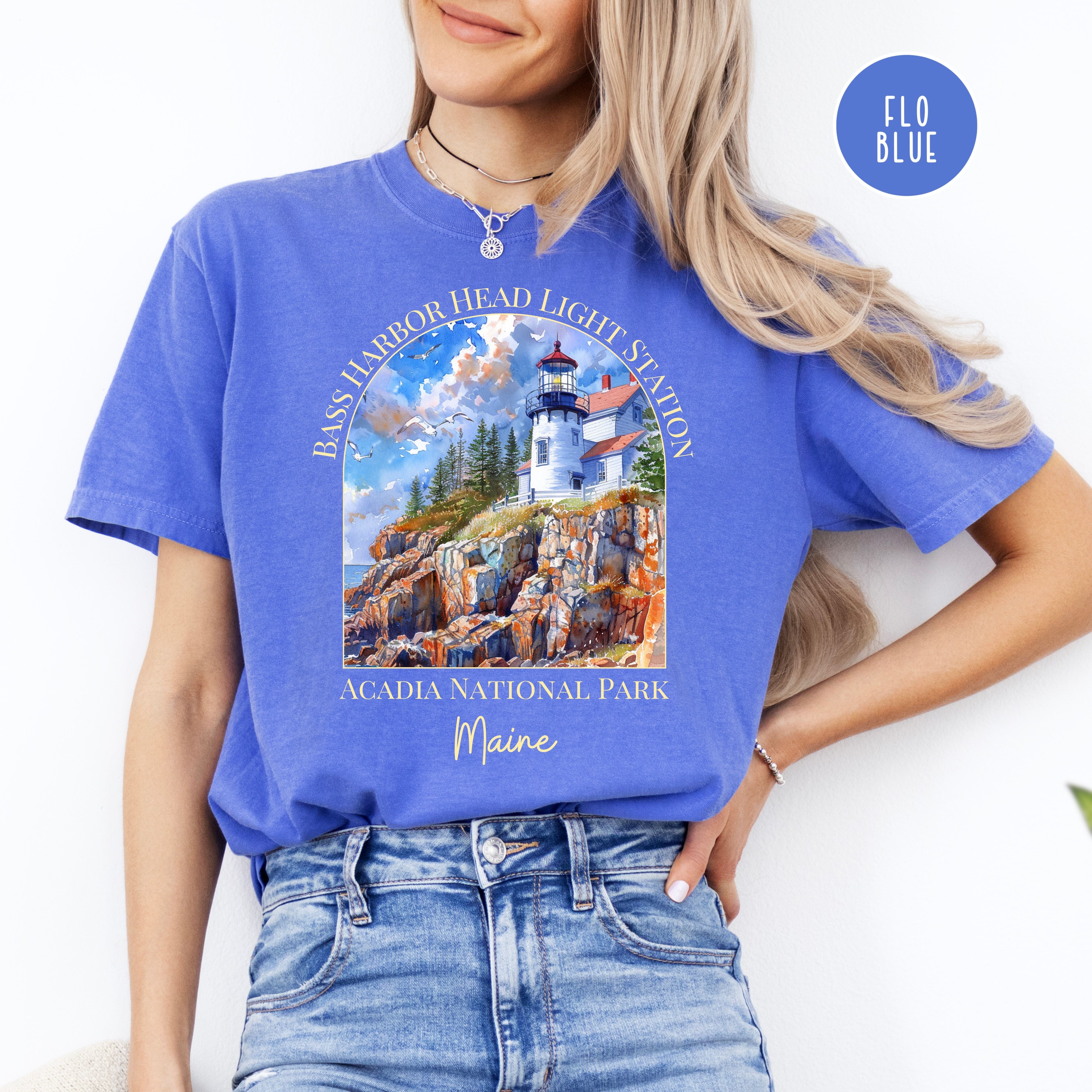 Bass Harbor Maine Lighthouse Tee