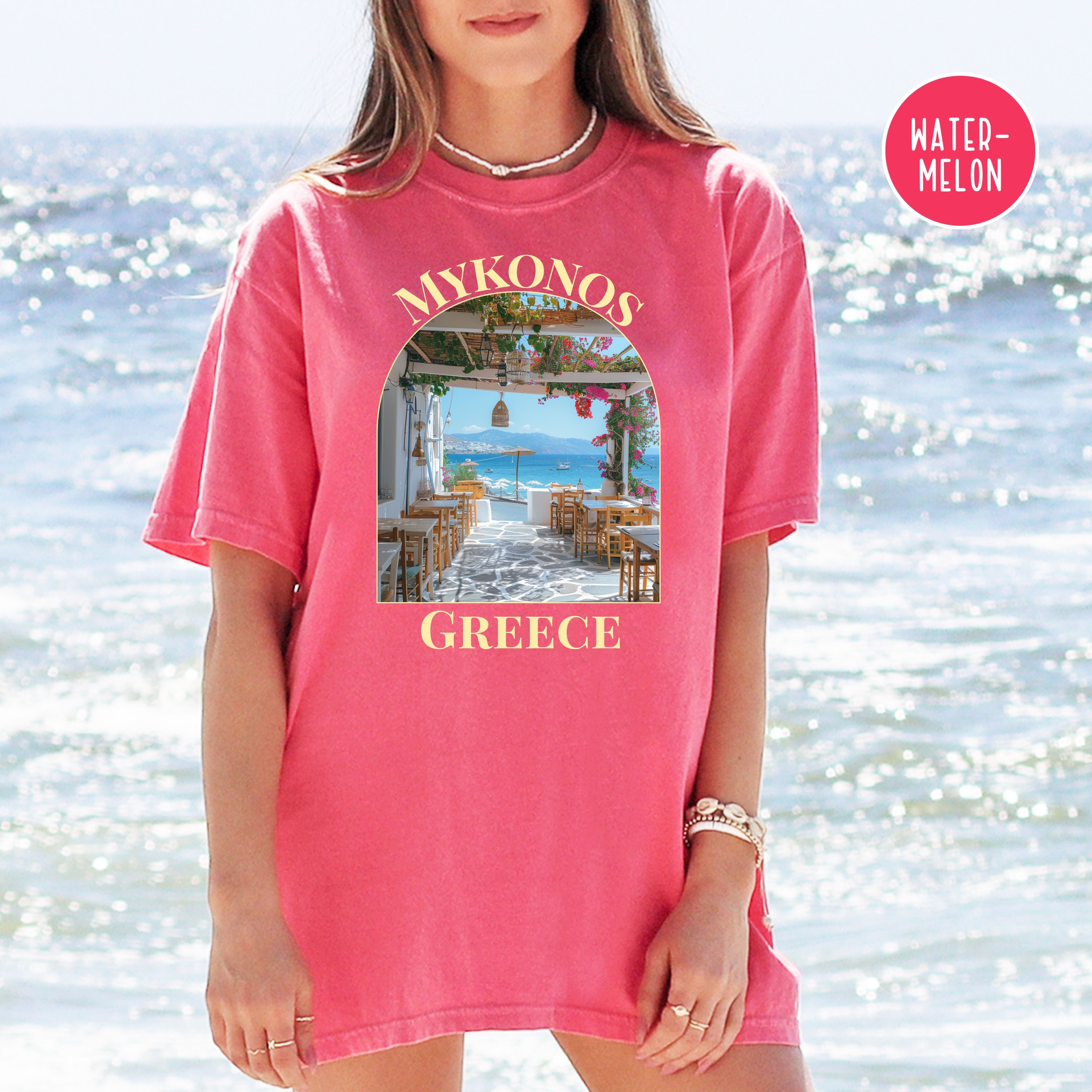 Mykonos Greek Island Vacation Comfort Colors® Tee