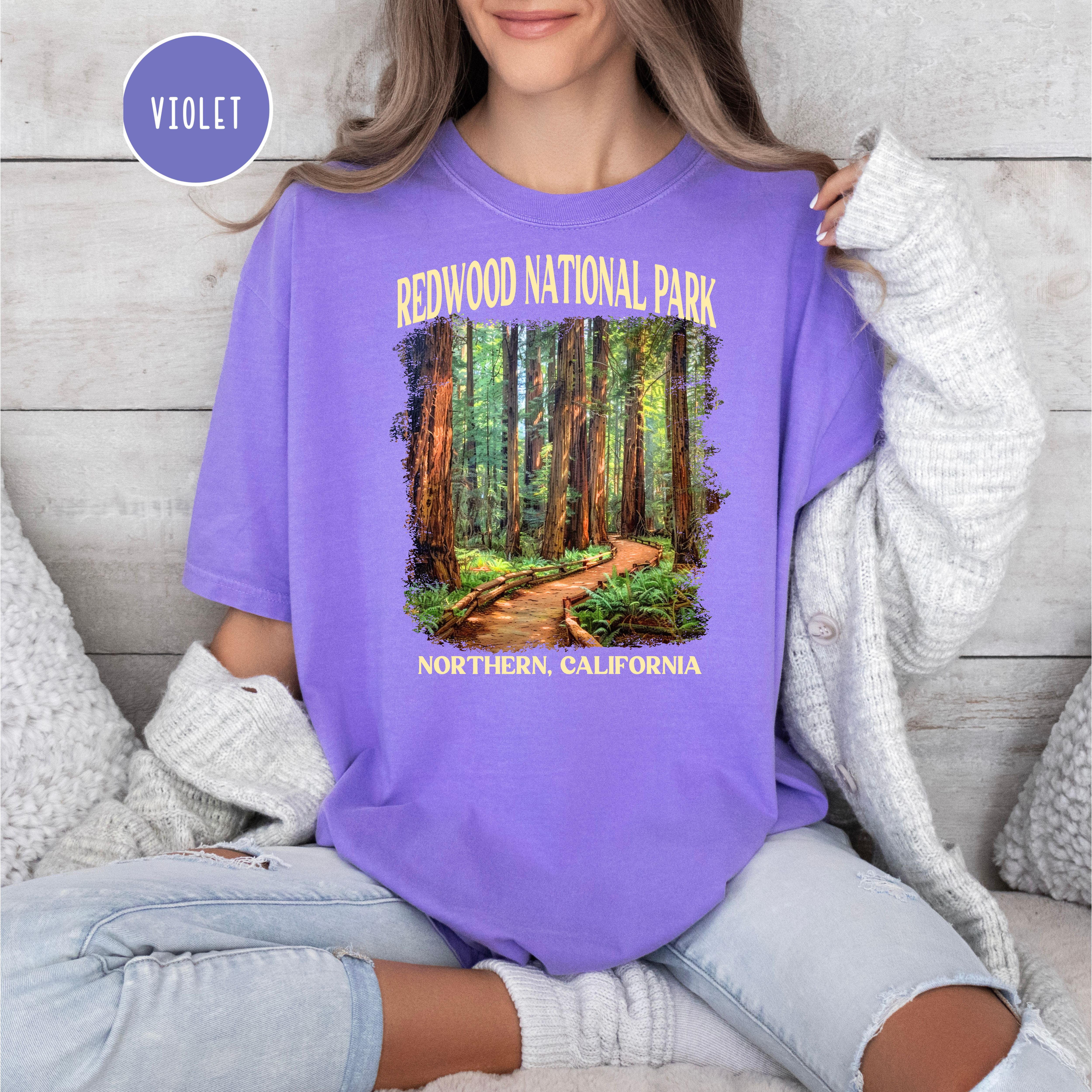 Redwood National Park Comfort Colors California Vacation Gift T-Shirt