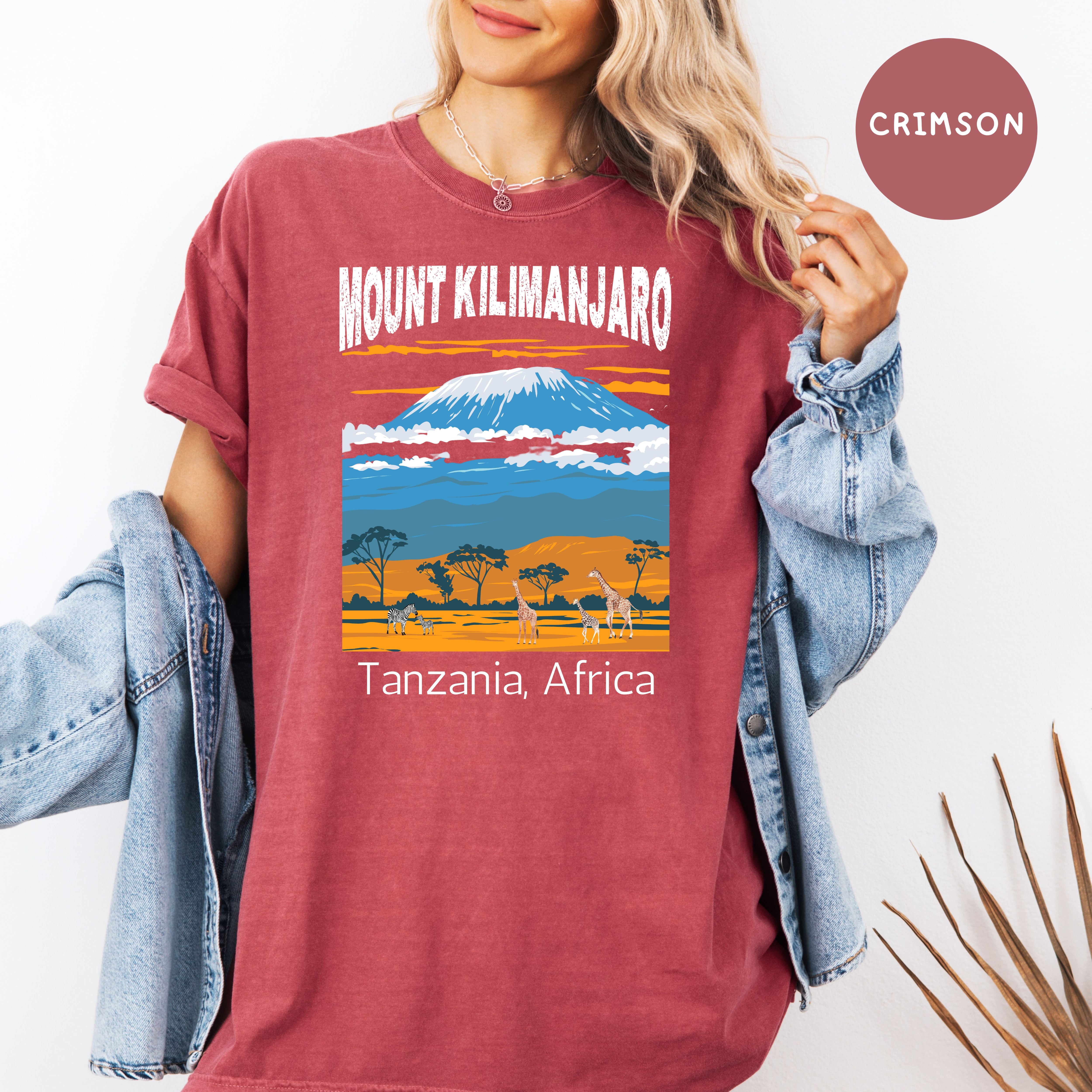 Mount Kilimanjaro Comfort Colors T-Shirt, Tanzania Africa Shirt