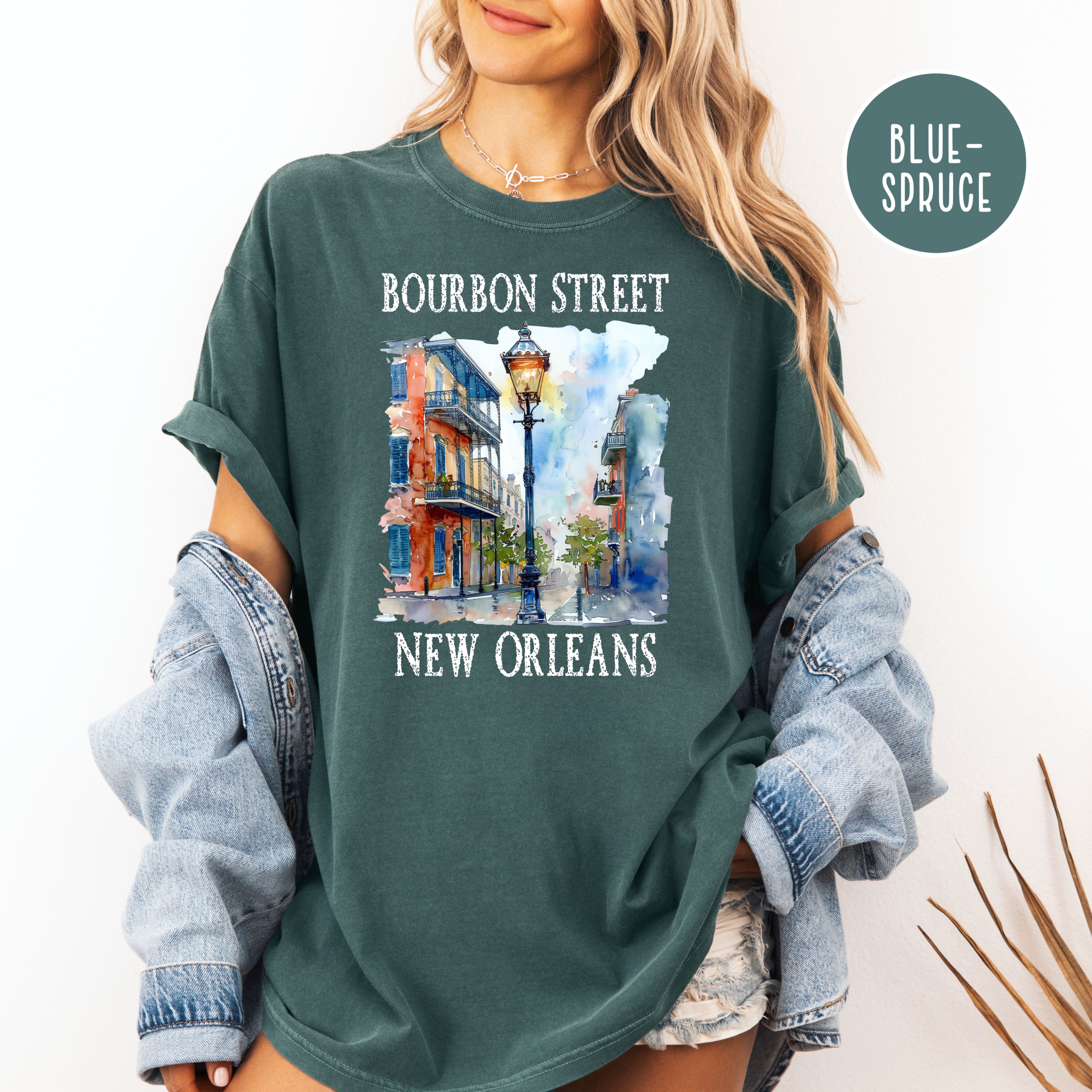 Bourbon Street New Orleans Unisex Comfort Colors T-Shirt, New Orleans Vacation Gift Shirt