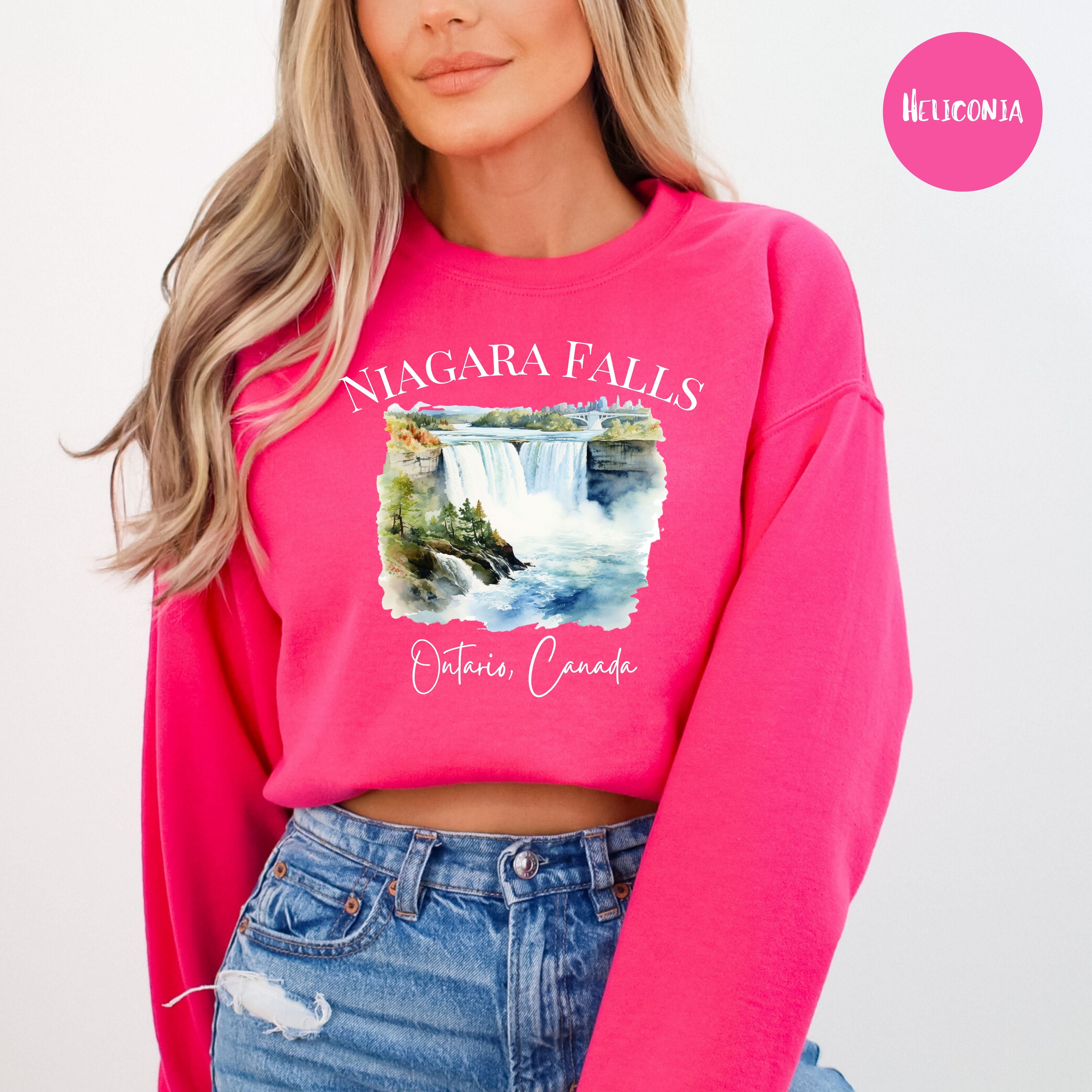 Niagara Falls Waterfall Ontario Canada Adult Unisex Crewneck Sweatshirt