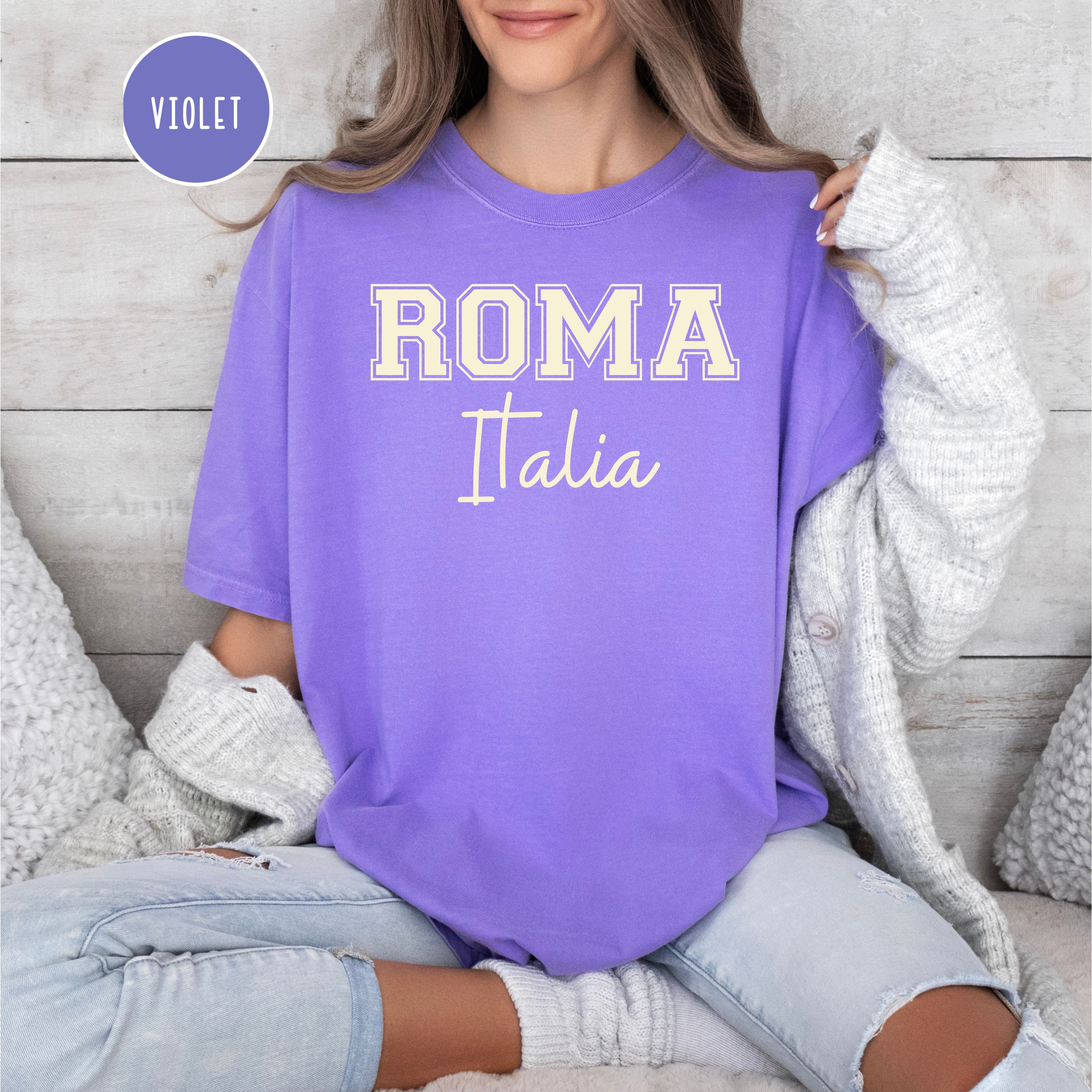 Roma Italia Comfort Colors Tee Shirt, Italy Lover Rome Italy Shirt