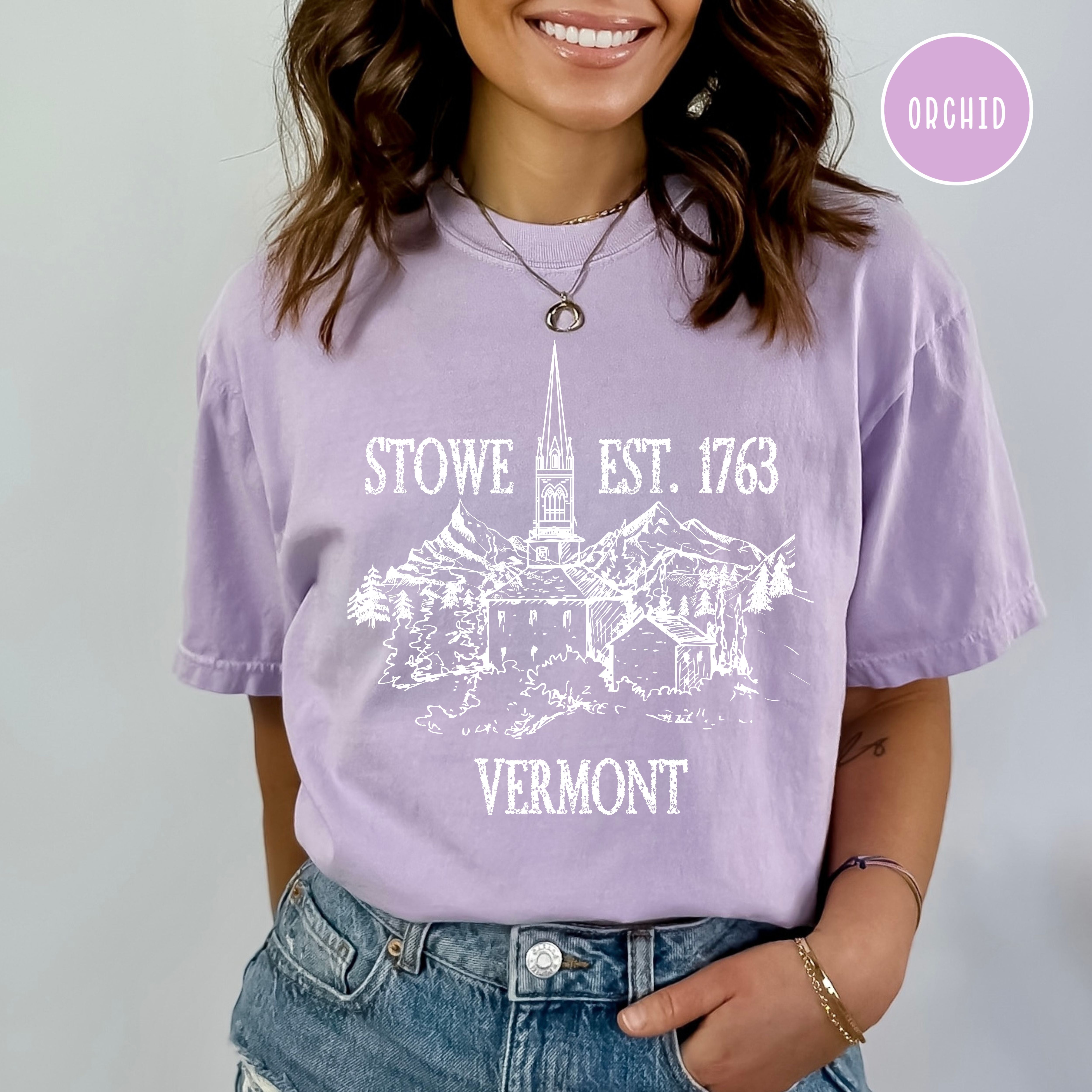 Stowe Vermont Grunge Style Comfort Colors® Tee