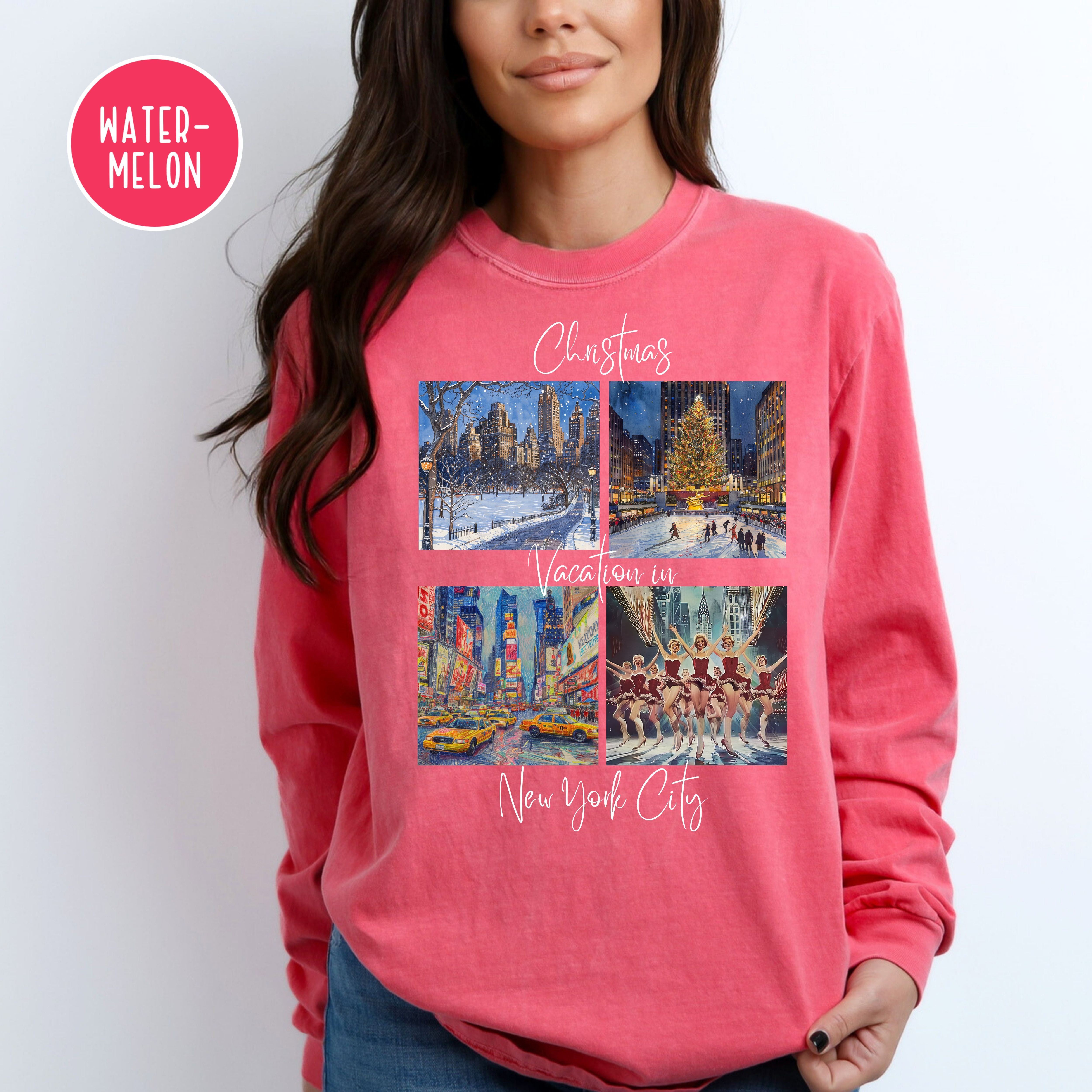 Christmas Vacation in New York City Comfort Colors® Long Sleeve Tee