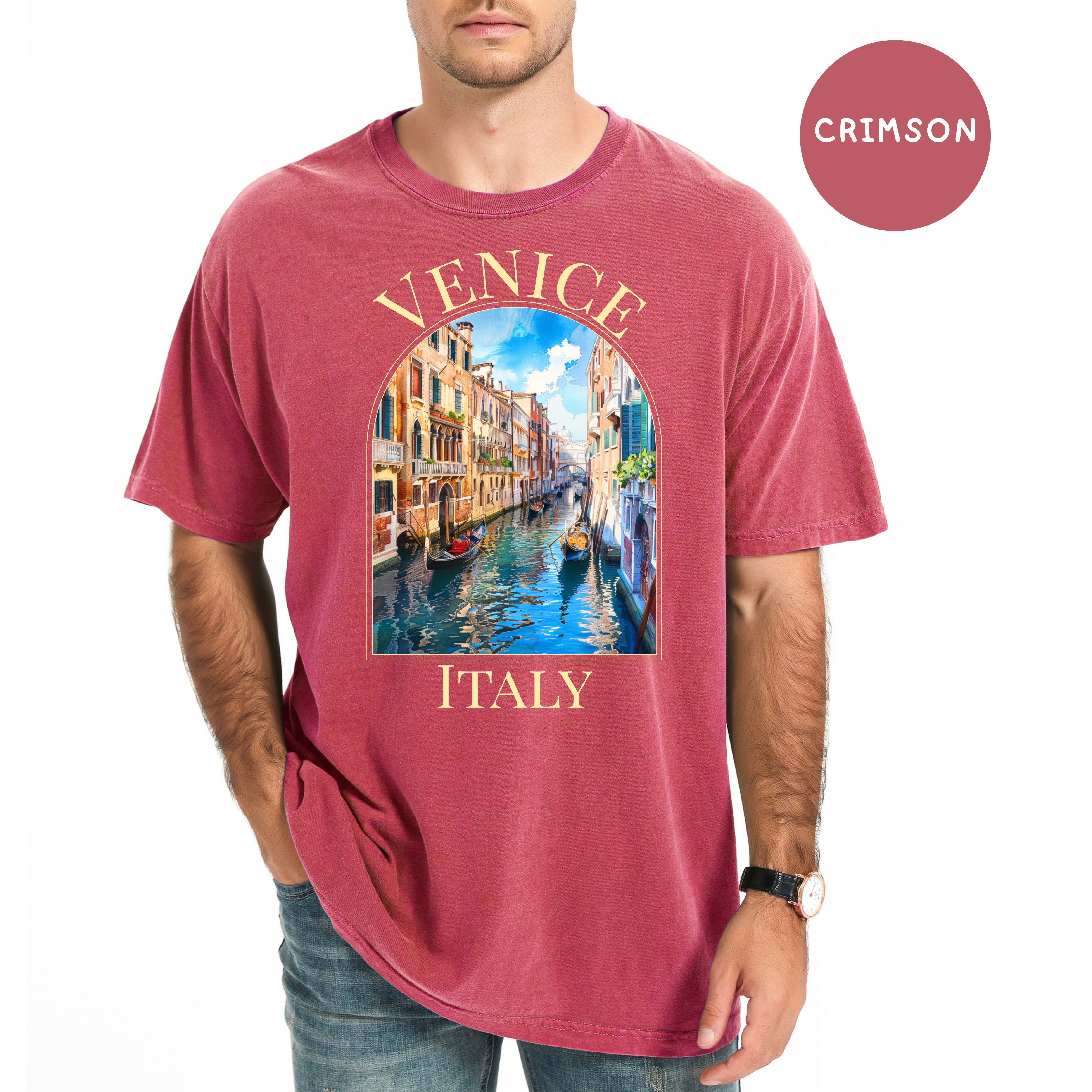 Venice Italy Canals Unisex Comfort Colors T-Shirt, Italy Vacation Shirt, Italy Gift Shirt