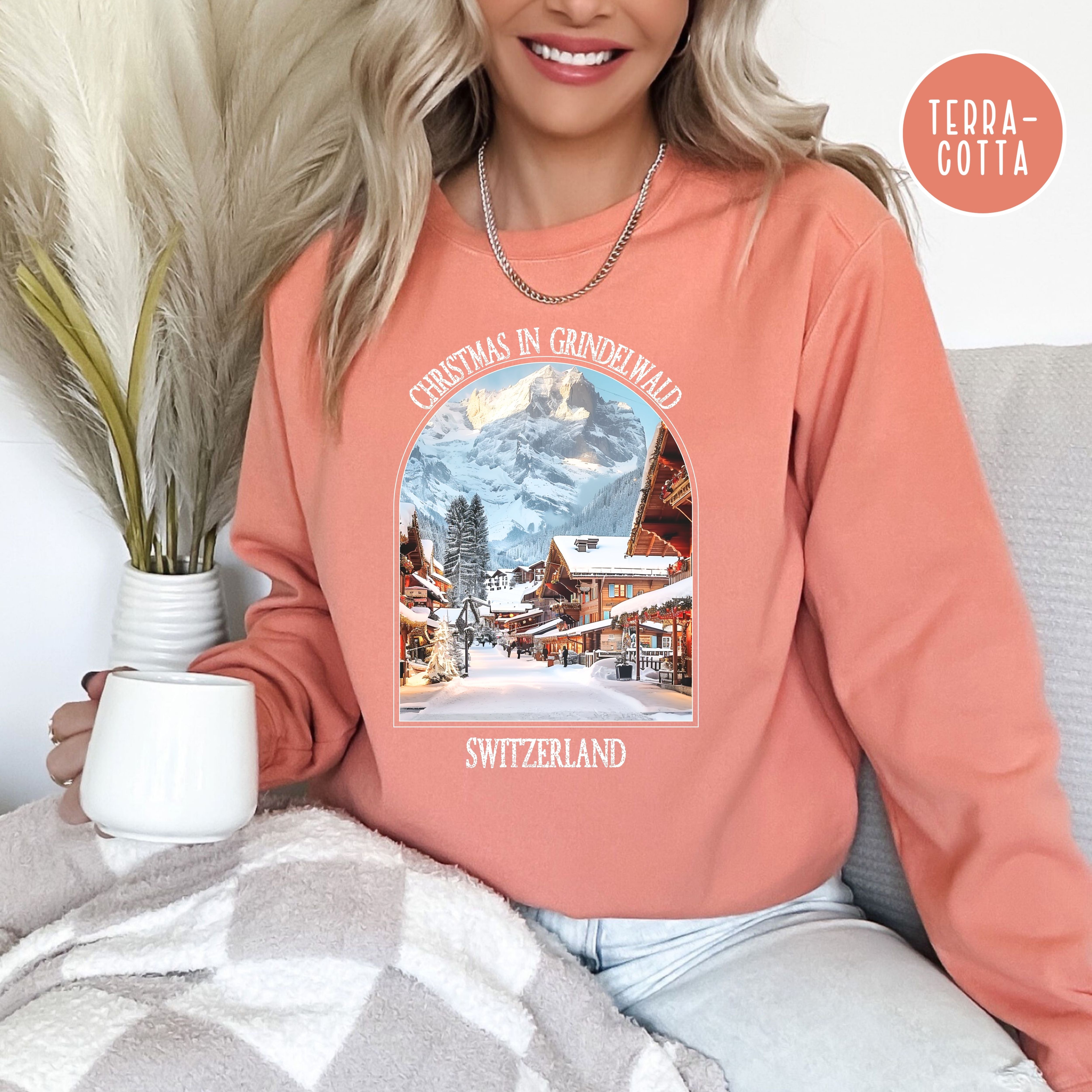 Christmas in Grindelwald Switzerland Comfort Colors® Sweatshirt