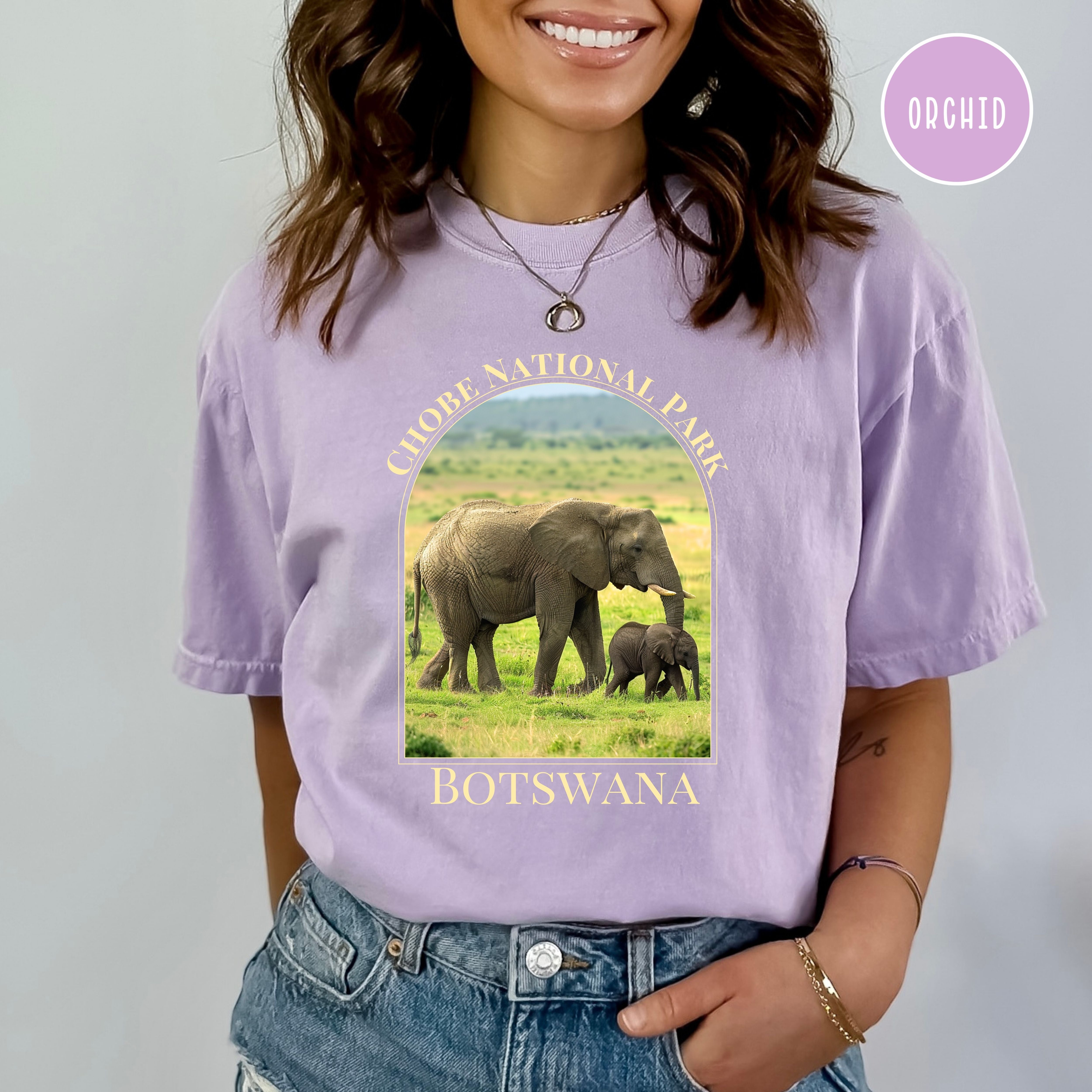 Mama and Baby Elephants at Chobe National Park Africa Comfort Colors® Tee
