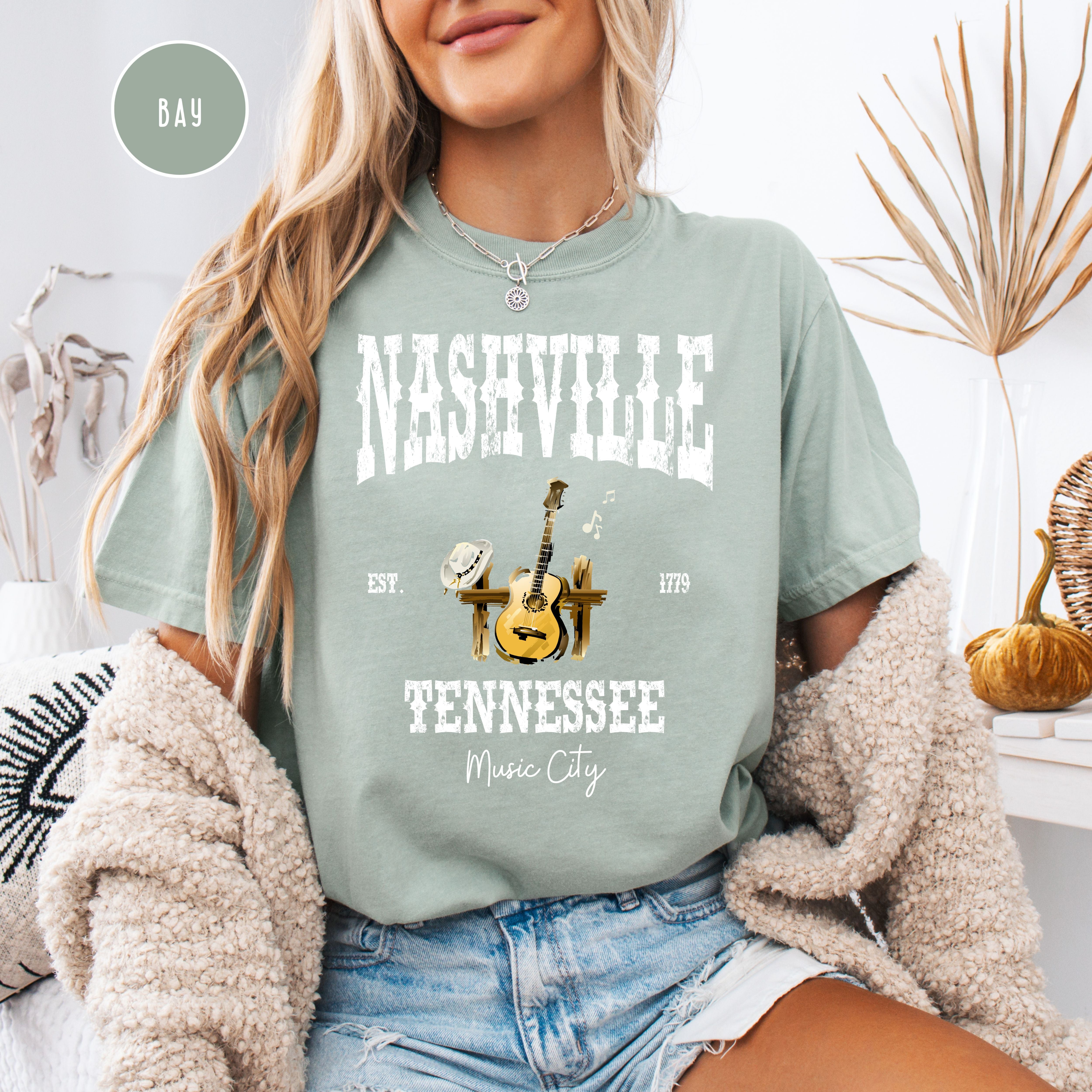 Nashville Tennessee Music City Grunge Style Comfort Colors® Tee