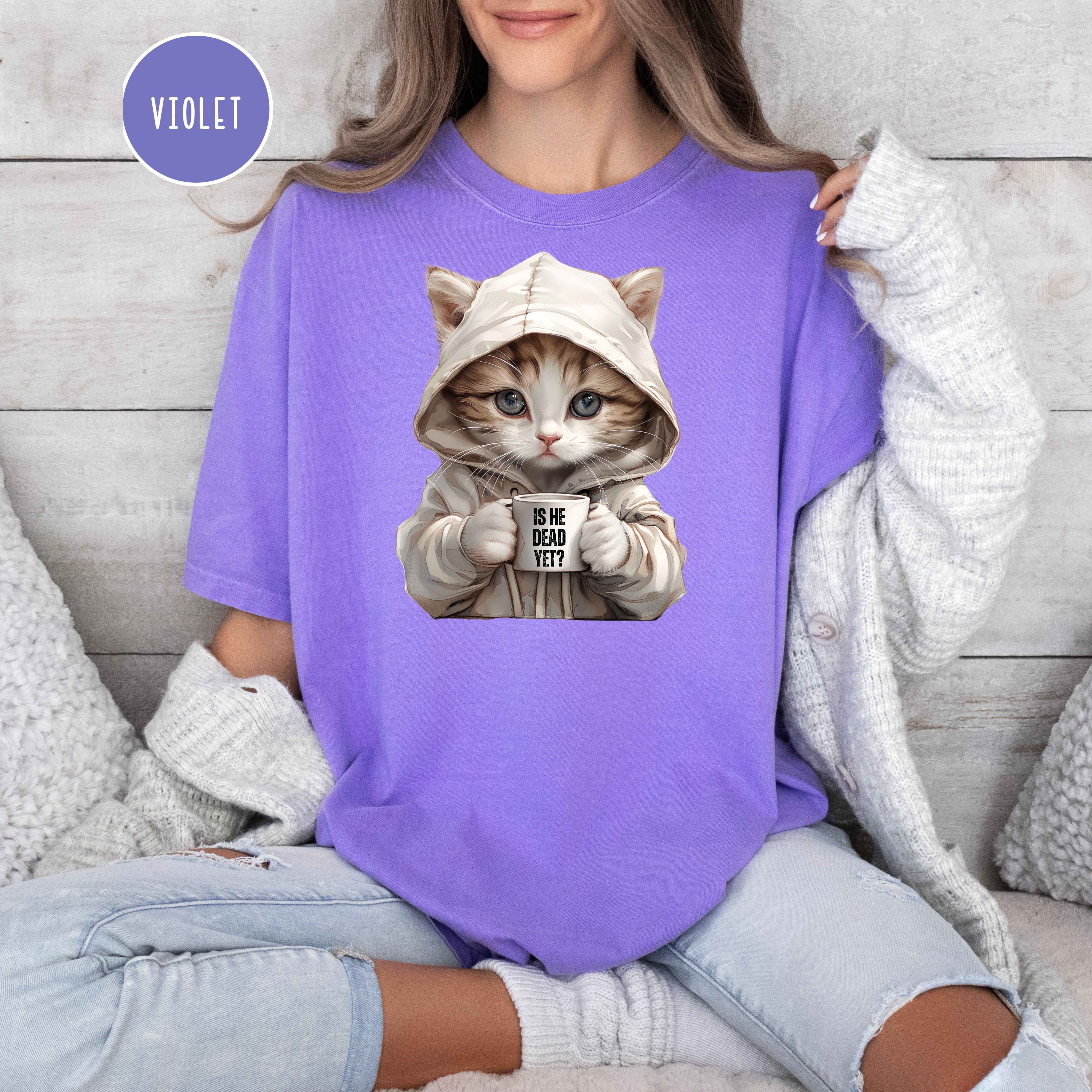 Cat Lover Anti-Trump Is He Dead Yet Comfort Colors Protest Tee