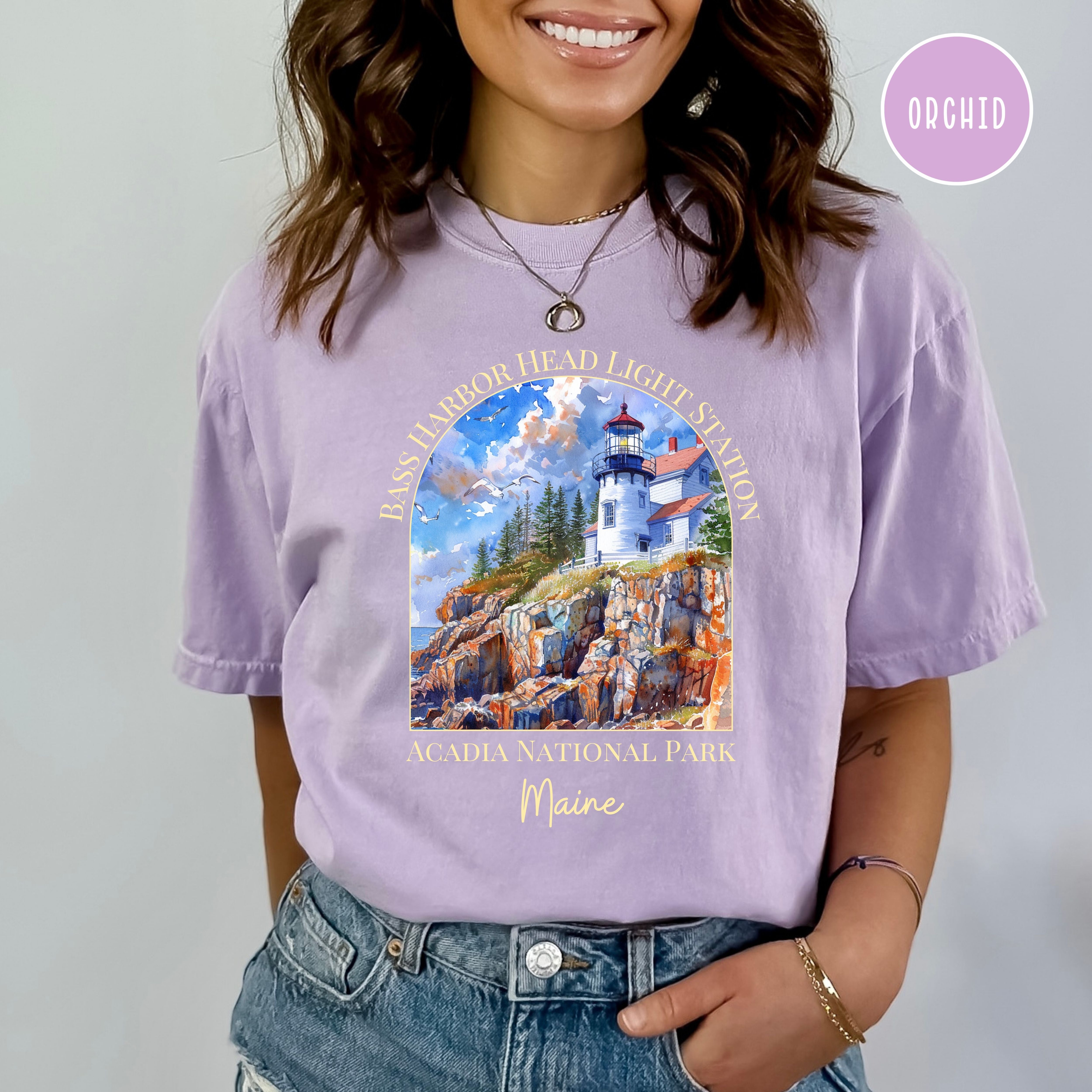 Bass Harbor Maine Lighthouse Tee