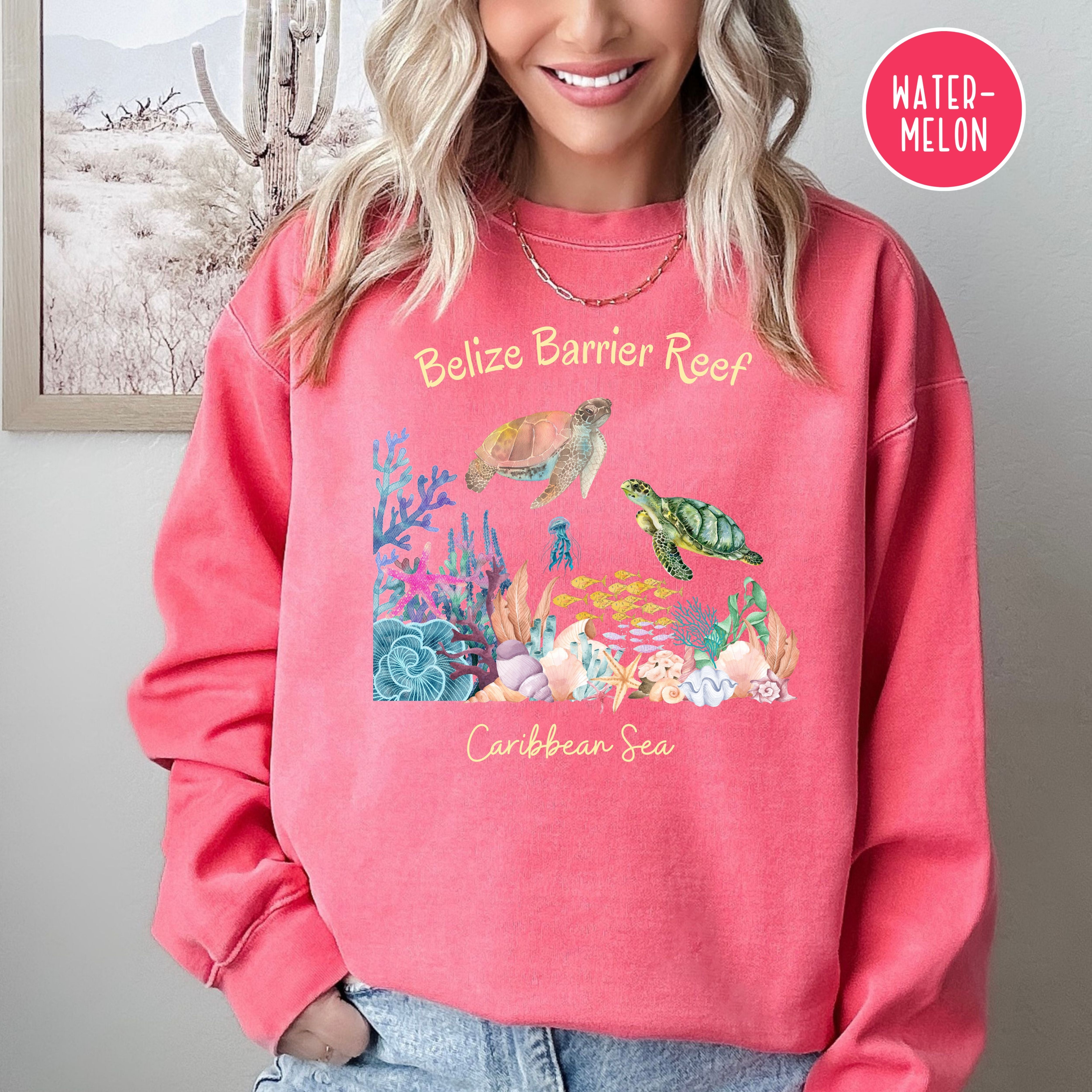 Belize Barrier Reef Caribbean Sea Comfort Colors® Sweatshirt