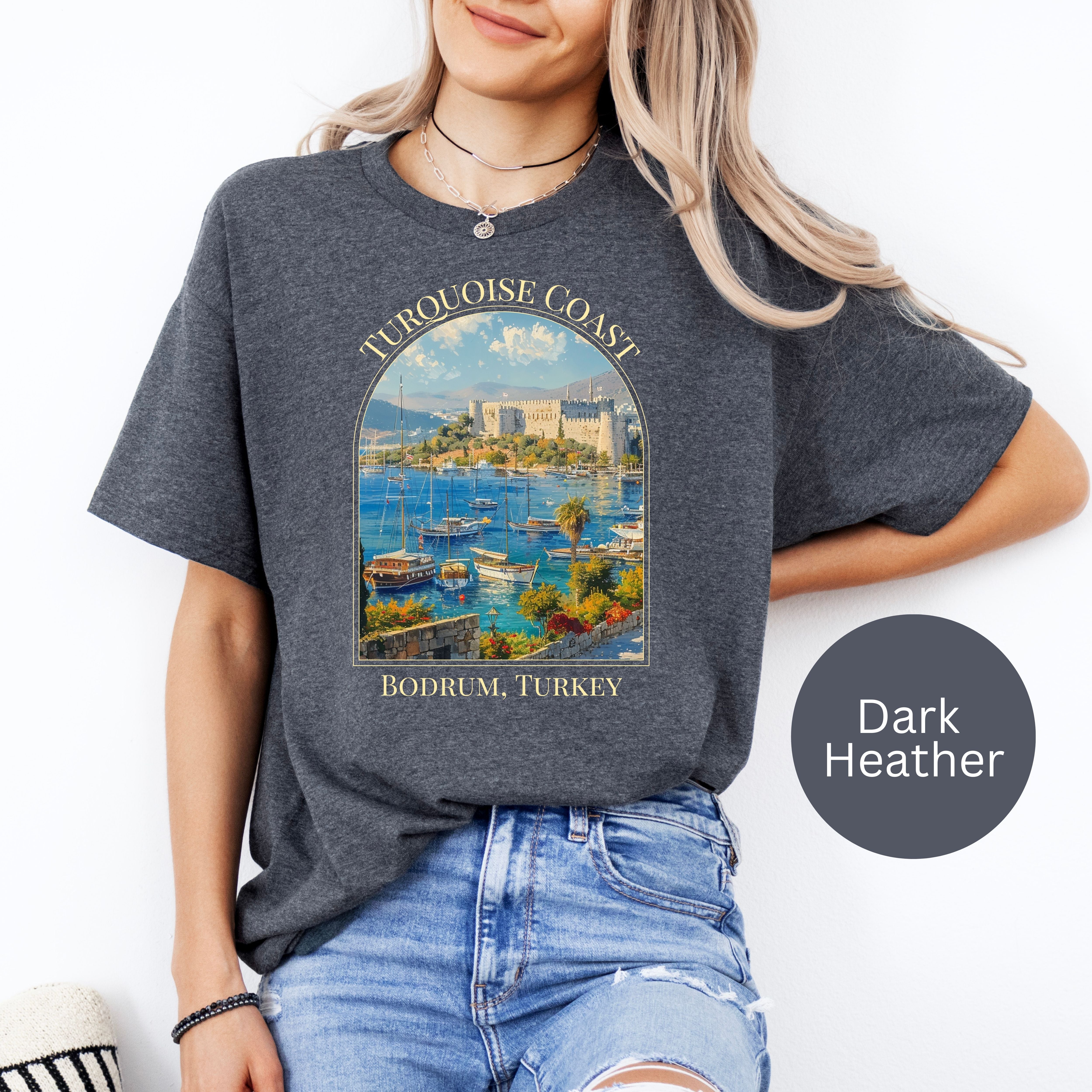 Turquoise Coast of Bodrum Turkey Soft-Style Unisex Tee