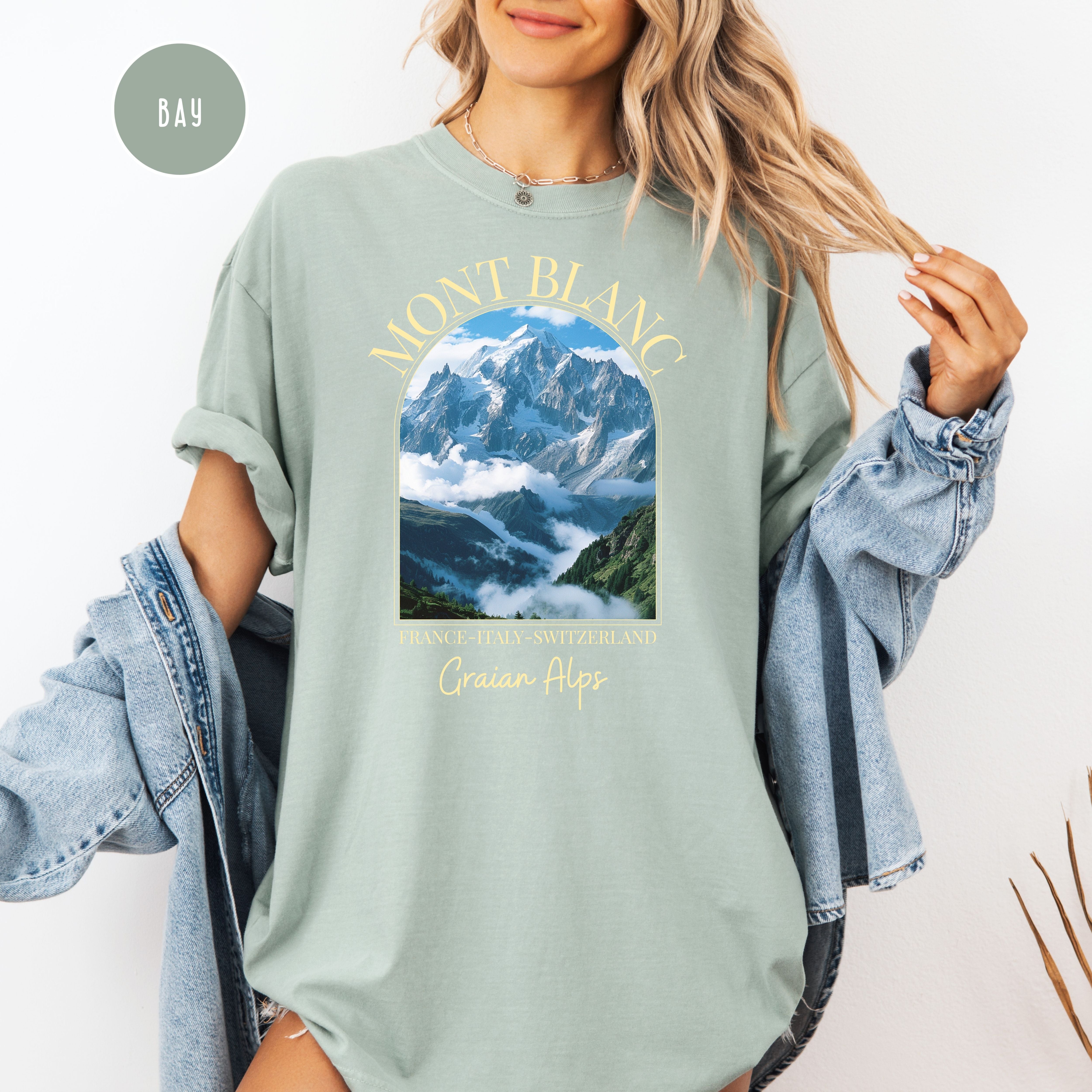 Mont Blanc Mountain France-Italy-Switzerland Comfort Colors Tee