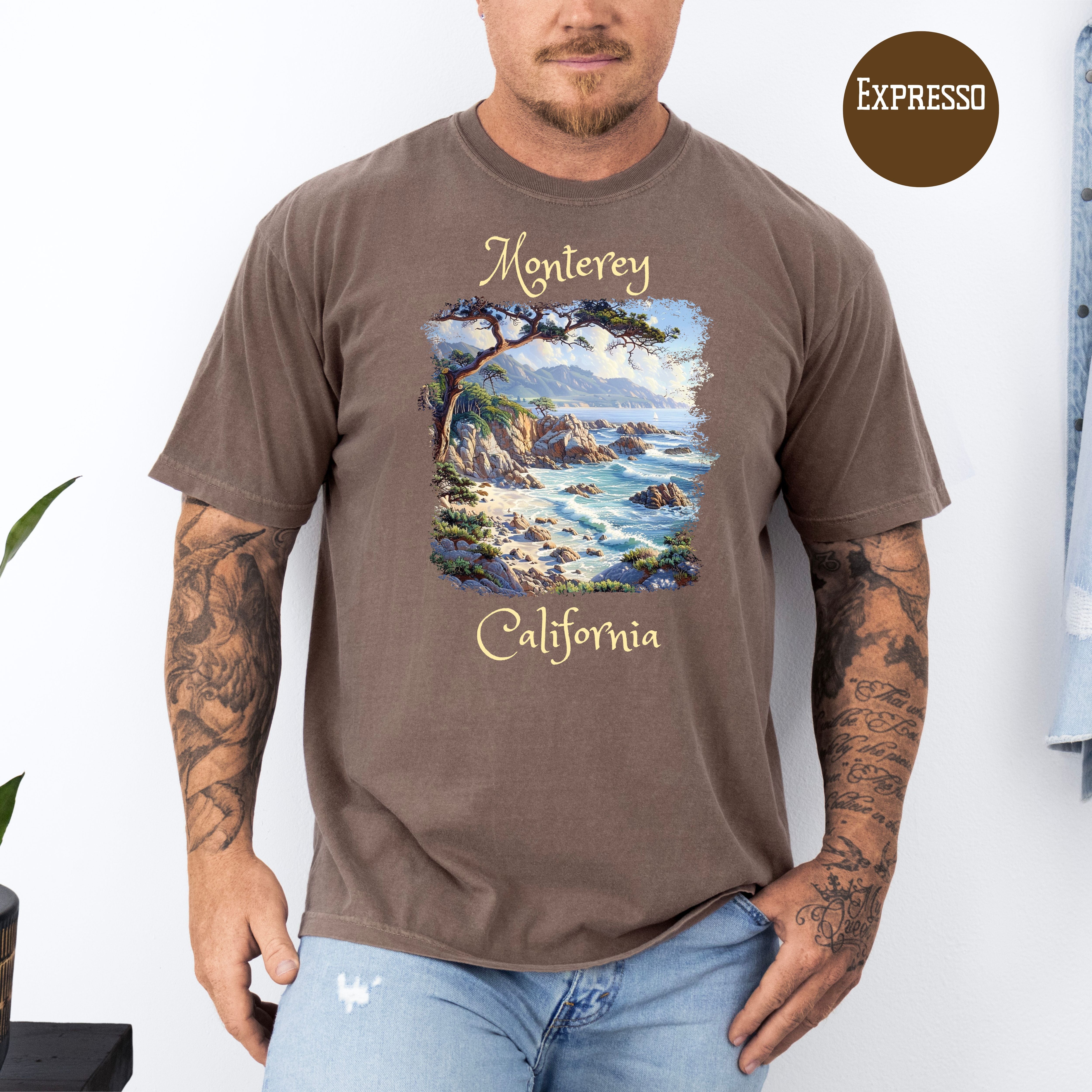 Monterey California Comfort Colors T-Shirt, Pebble Beach Monterey Shirt