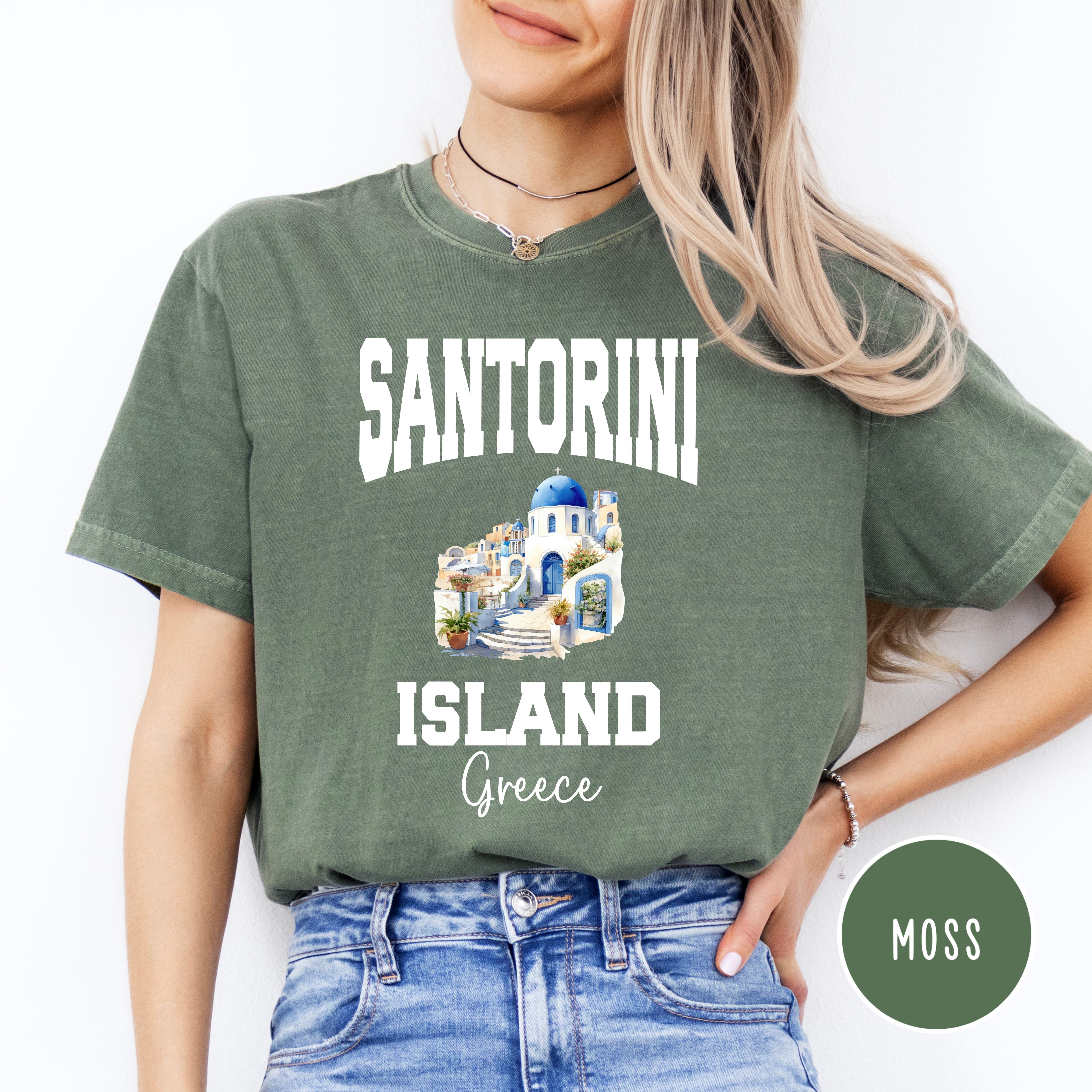 Santorini Island Greece Vacation Gift Comfort Colors® Tee
