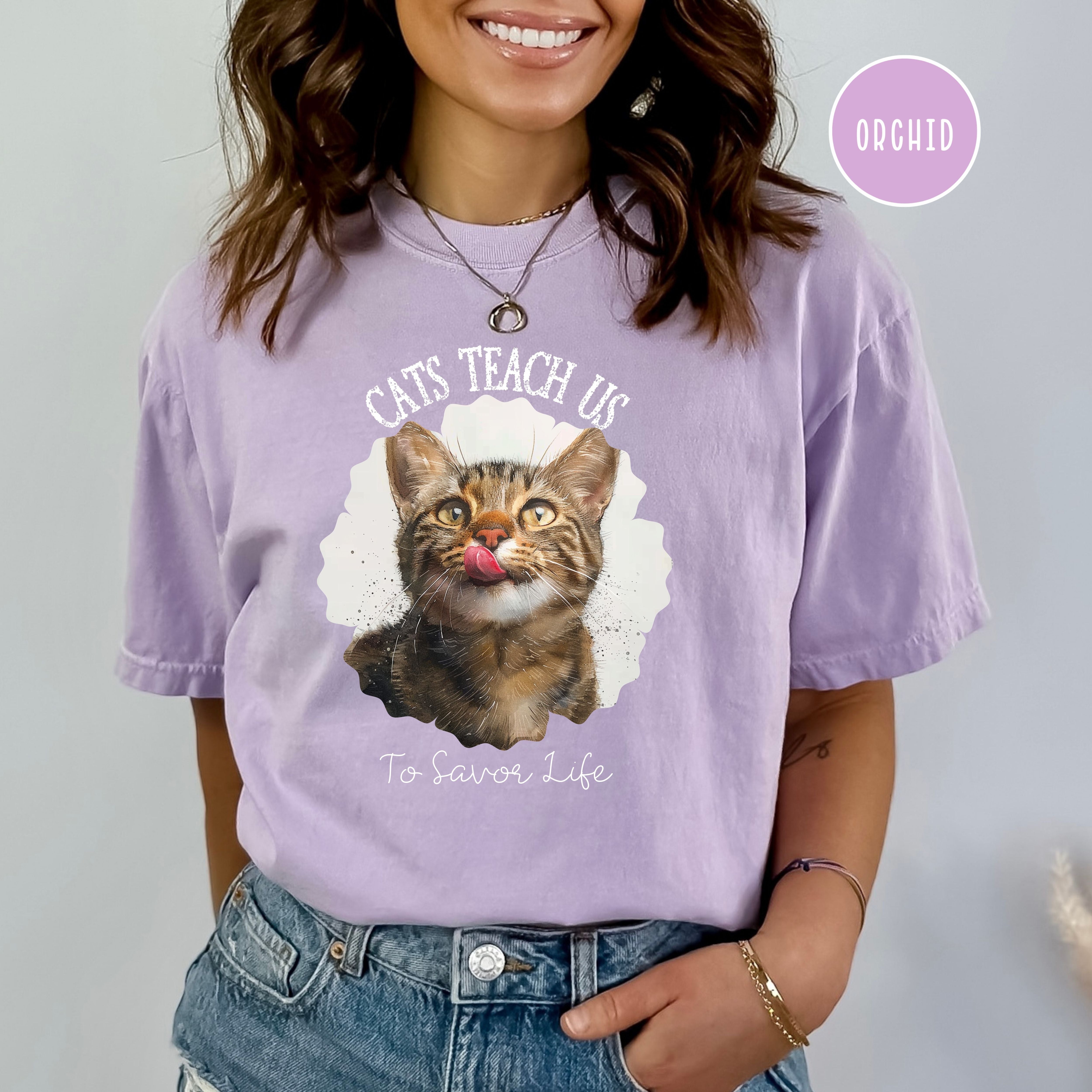 Cats Teach Us To Savor Life Comfort Colors® Tee