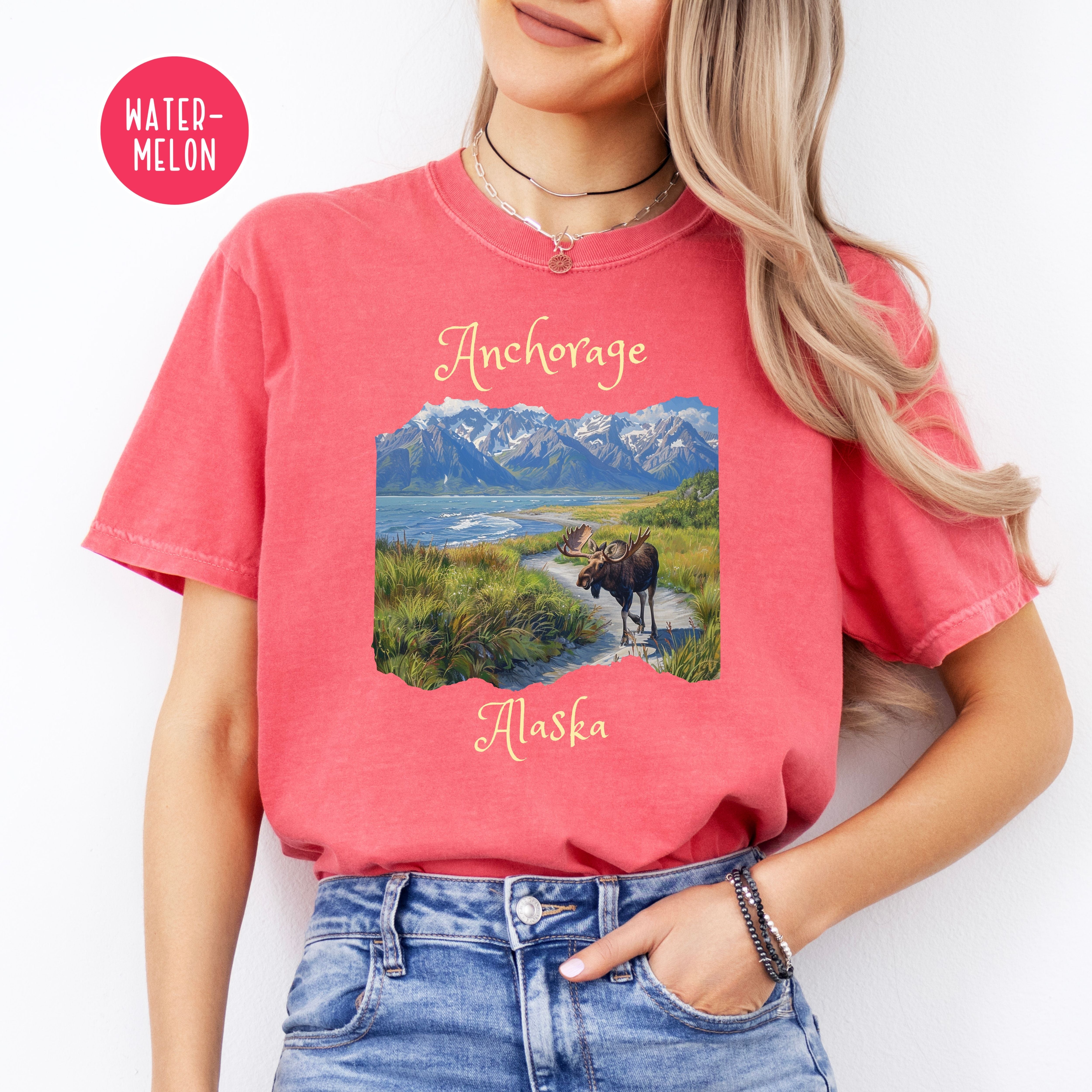 Anchorage Alaska Moose at Tony Knowles Coastal Trail Comfort Colors® Tee