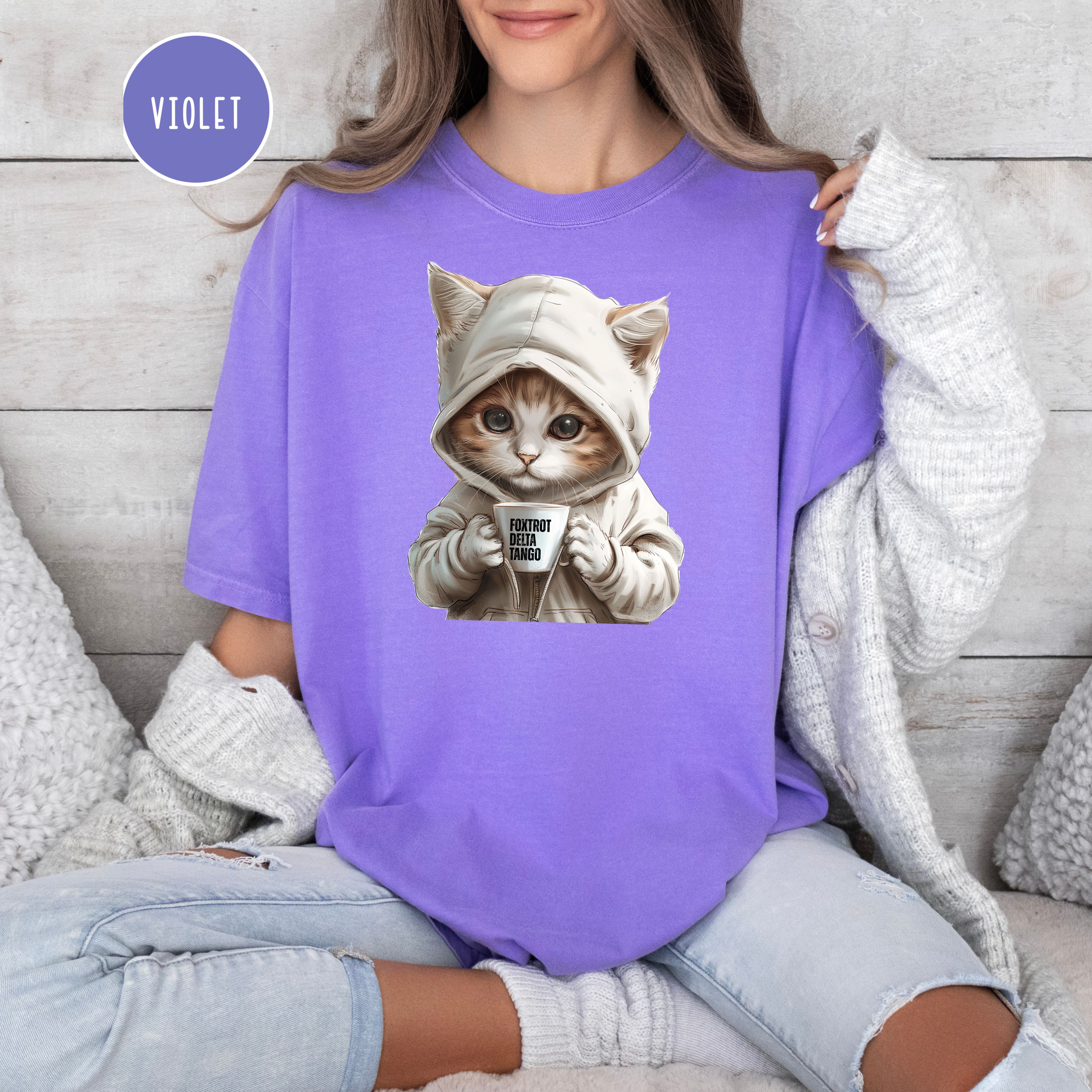 Anti-Trump Cat Lover Comfort Colors Foxtrot Delta Tango Political Protest Tee