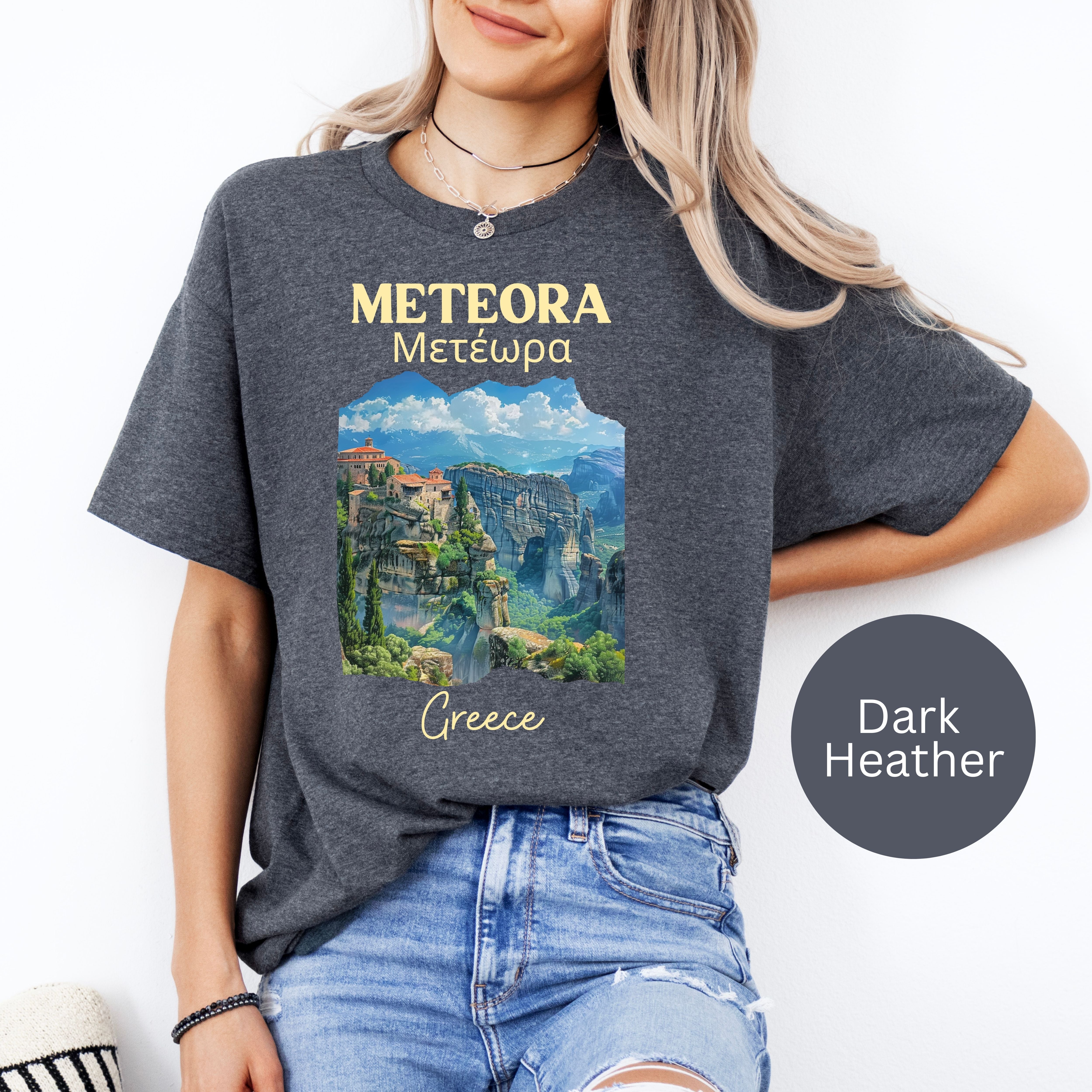 Meteora Greece Vacation Soft-Style Tee