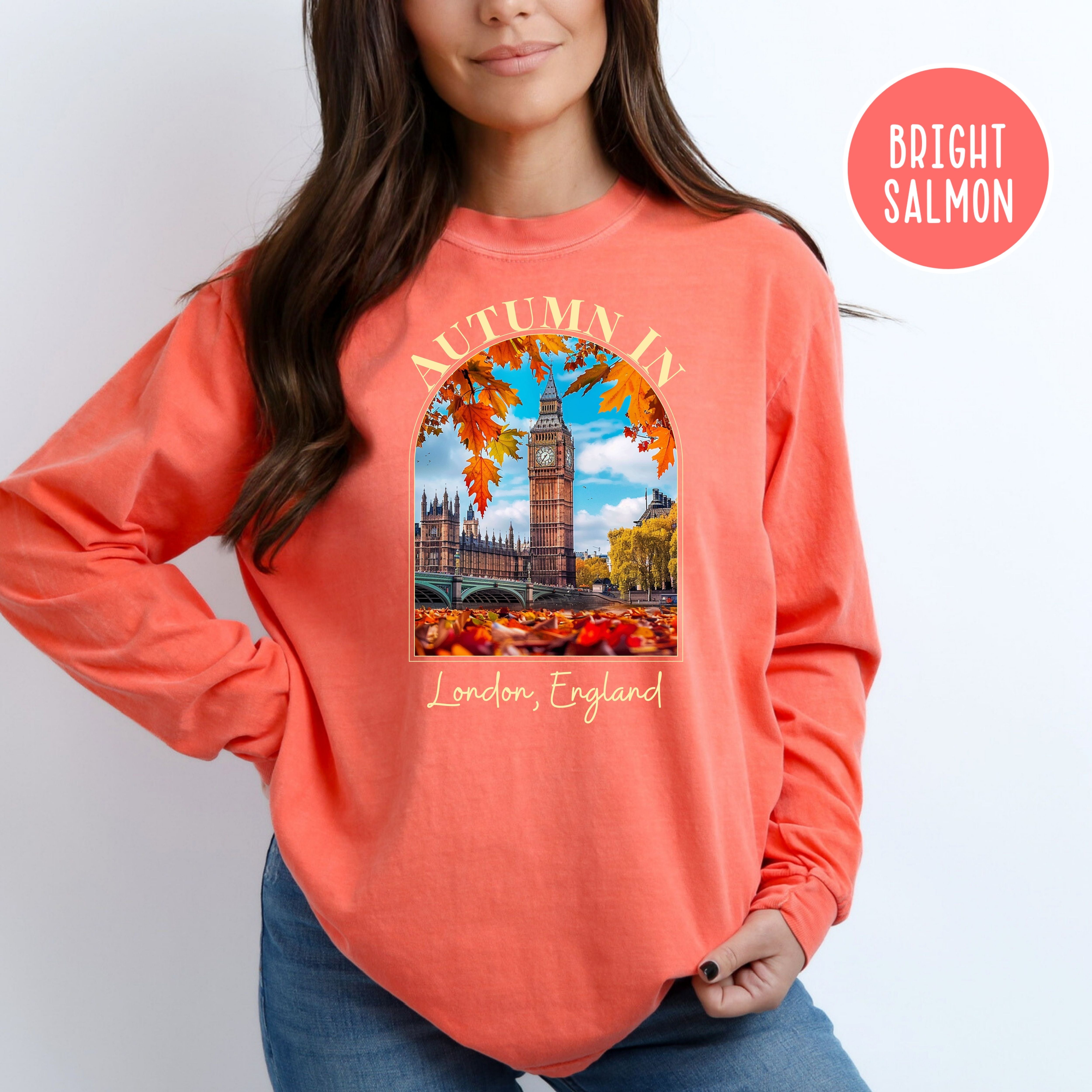 Autumn in London Comfort Colors® Long Sleeve Tee