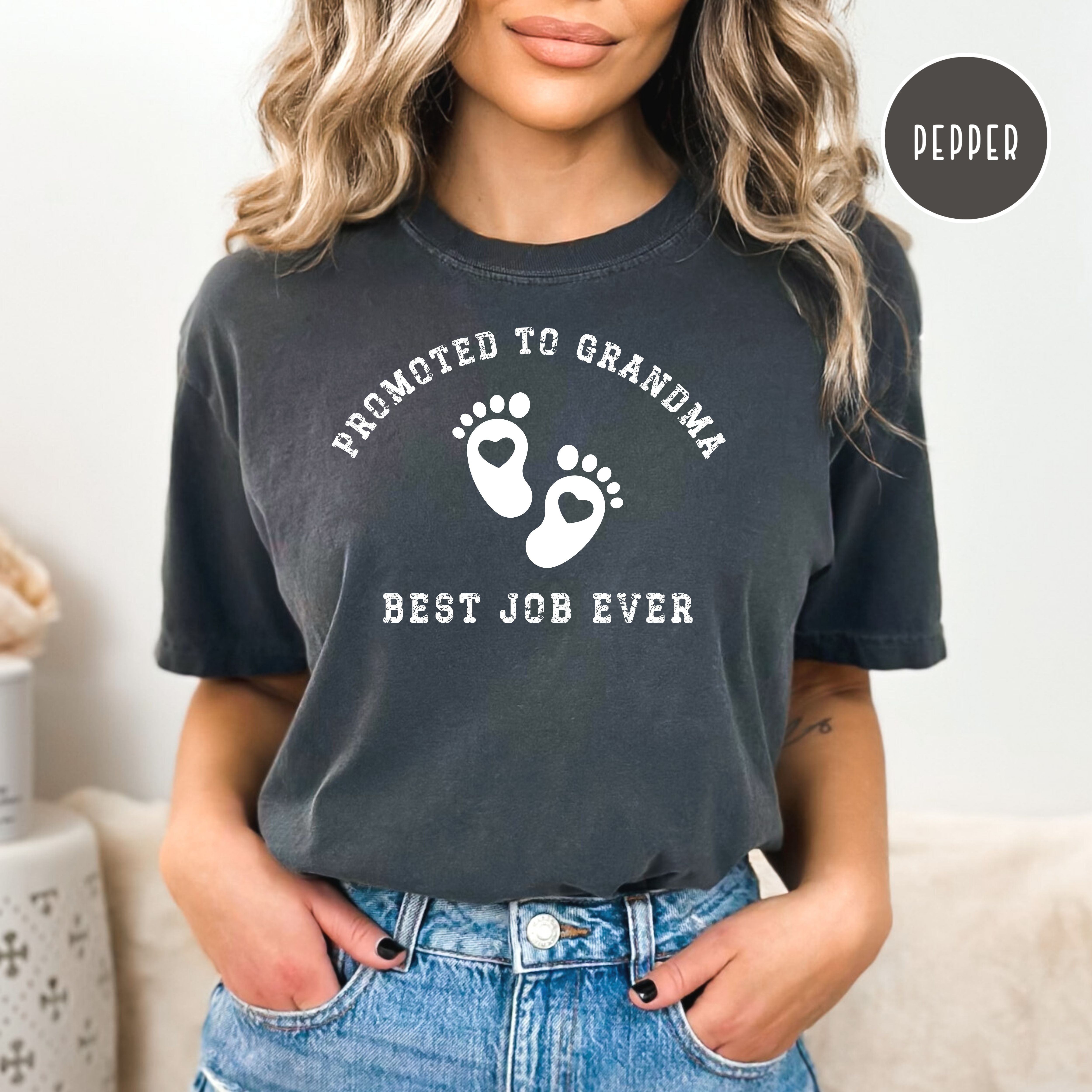 Promoted to Grandma Grunge Style Comfort Colors® Tee