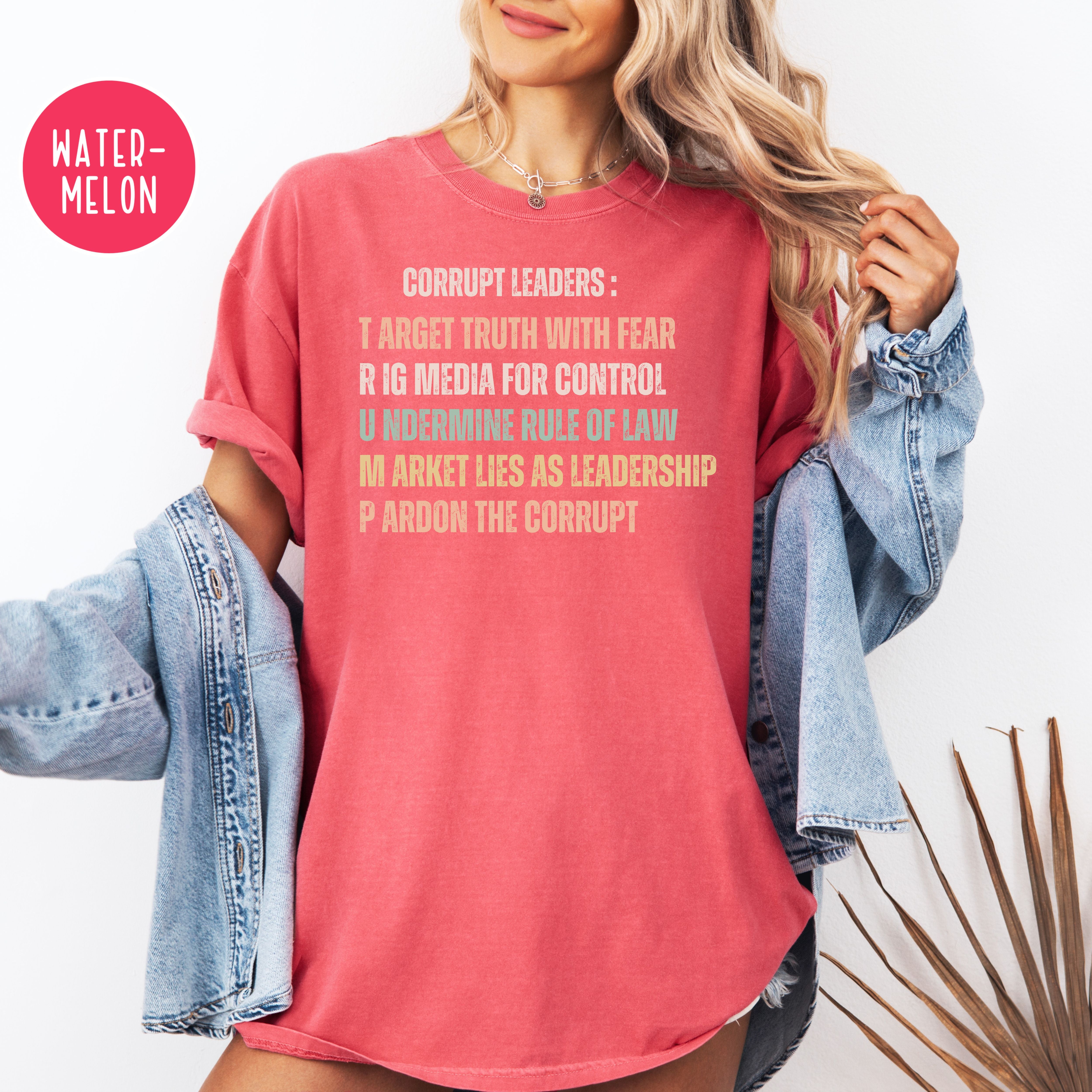 Subtle Anti Trump Comfort Colors Political Protest Tee Shirt