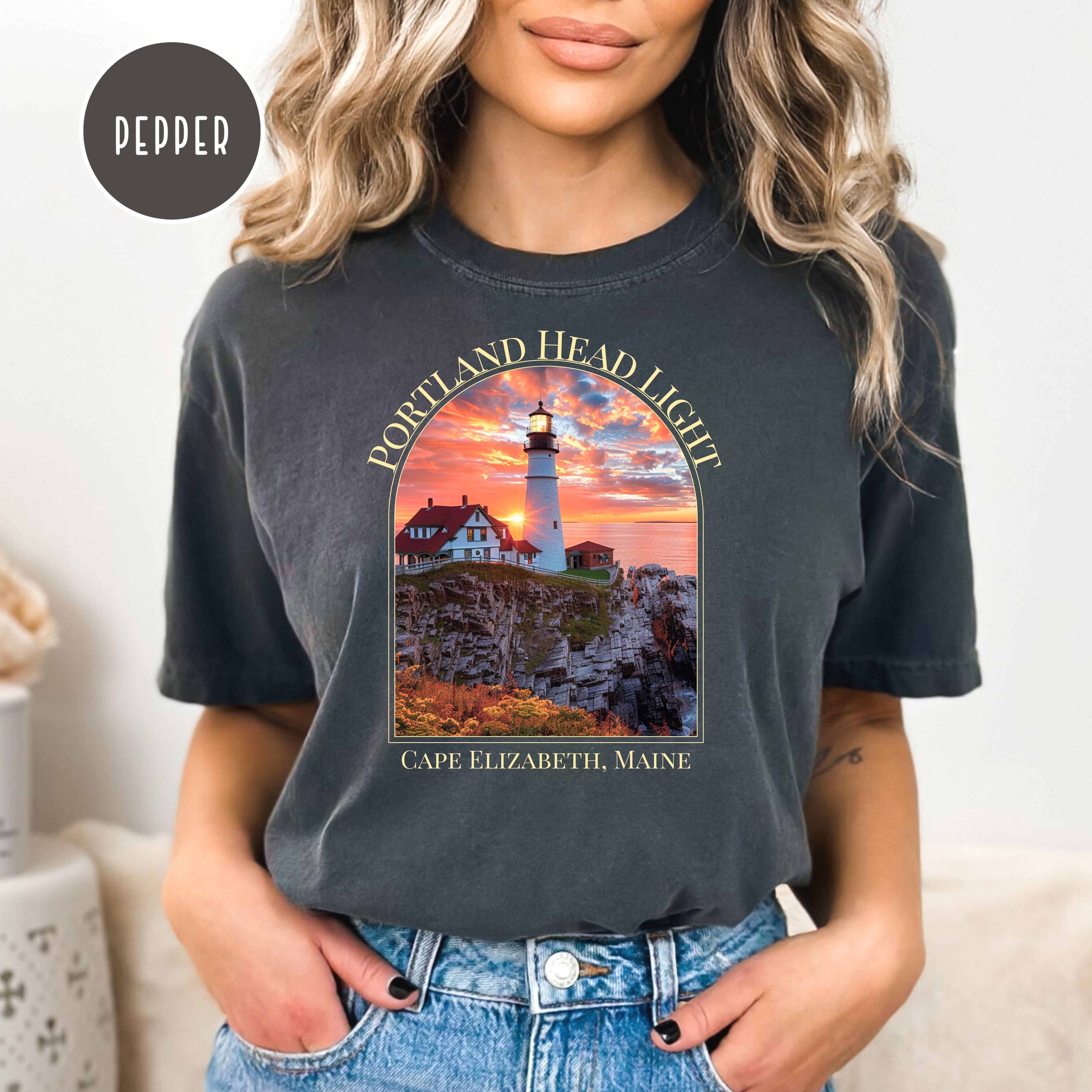 Portland Head Light Cape Elizabeth Maine Comfort Colors® Tee