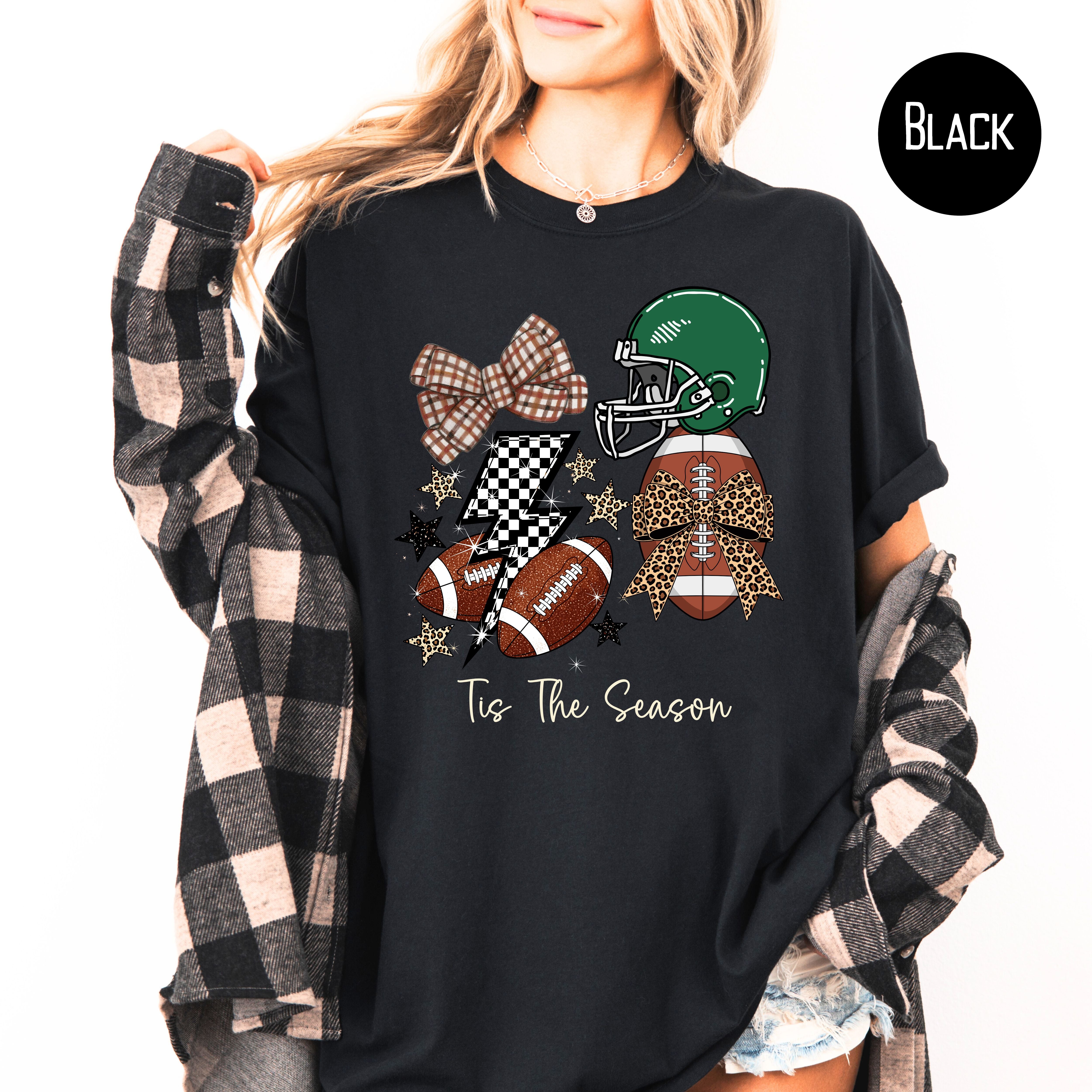 Tis The Season Football Comfort Colors Tee Shirt