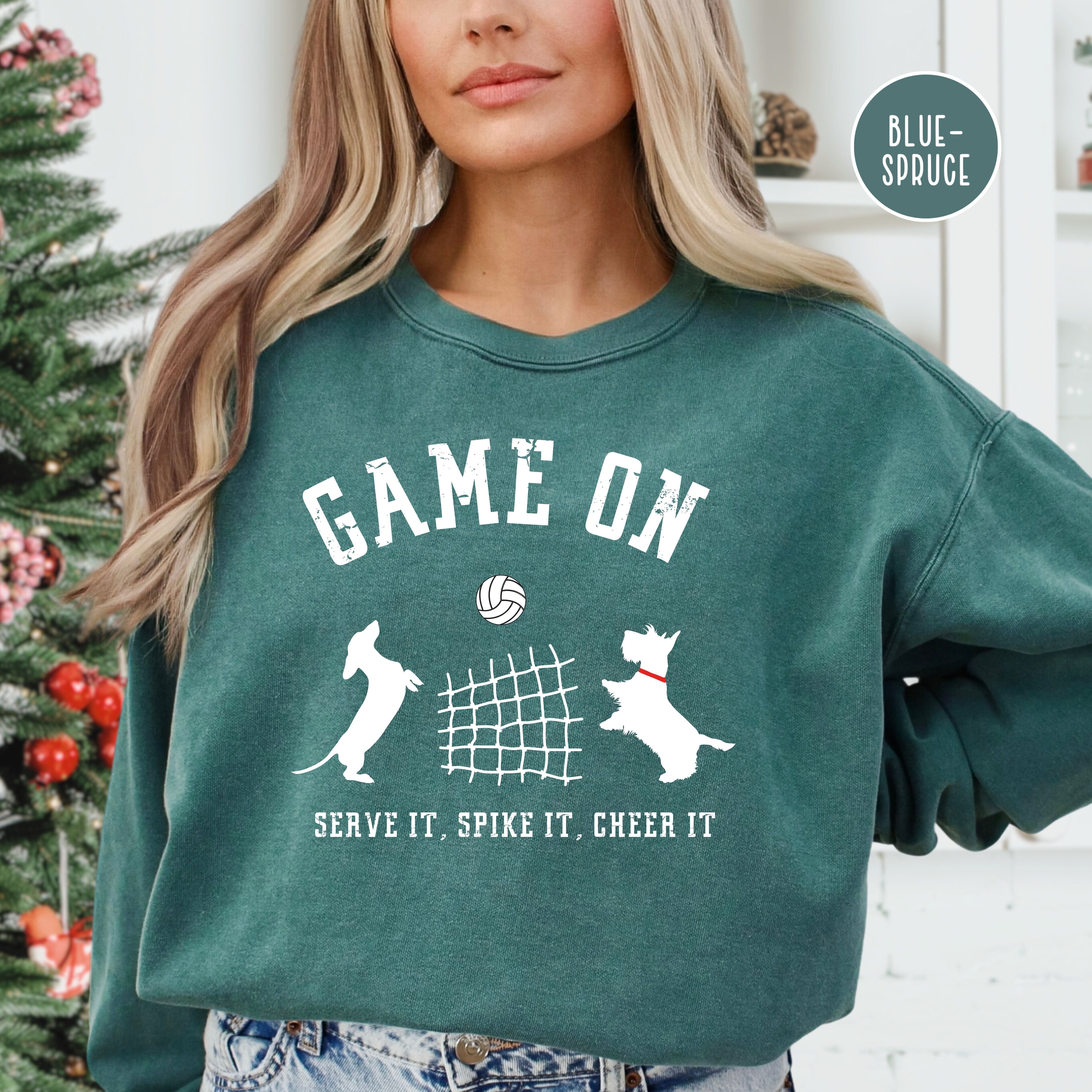 Volleyball Mom Dog Lover Comfort Colors® Game Day Sweatshirt