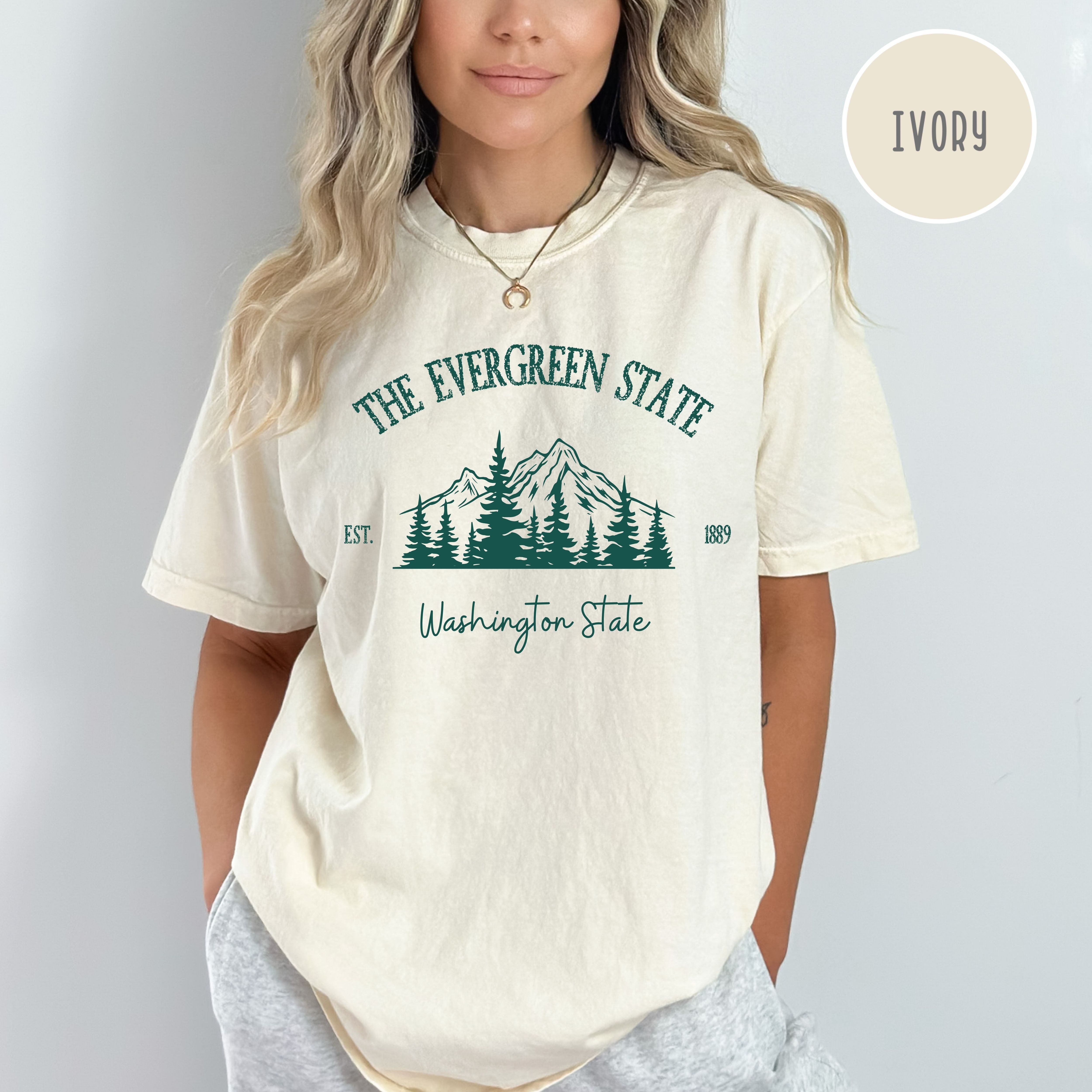 The Evergreen State Washington State Comfort Colors Unisex Tee