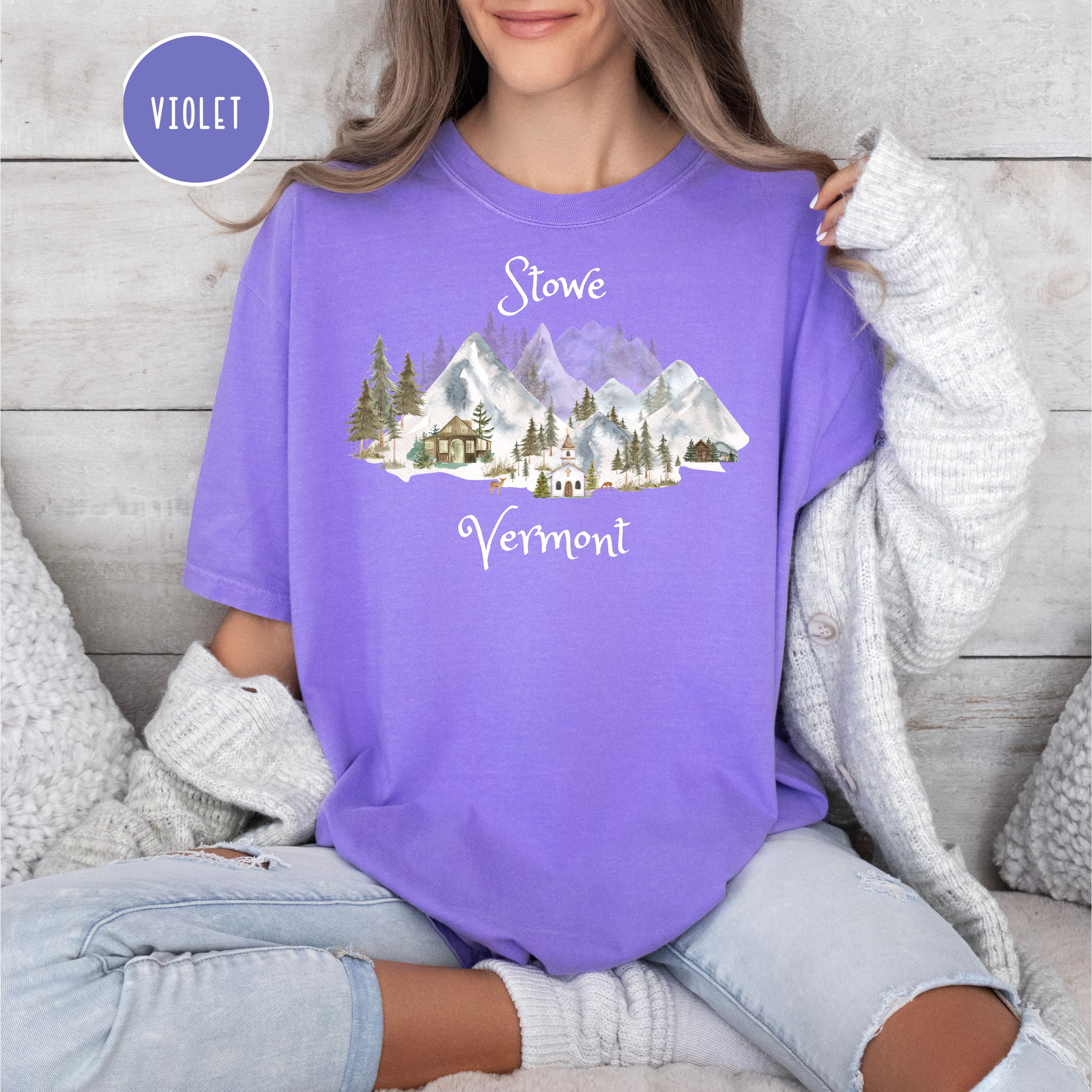 Stowe Vermont Unisex Comfort Colors Tee