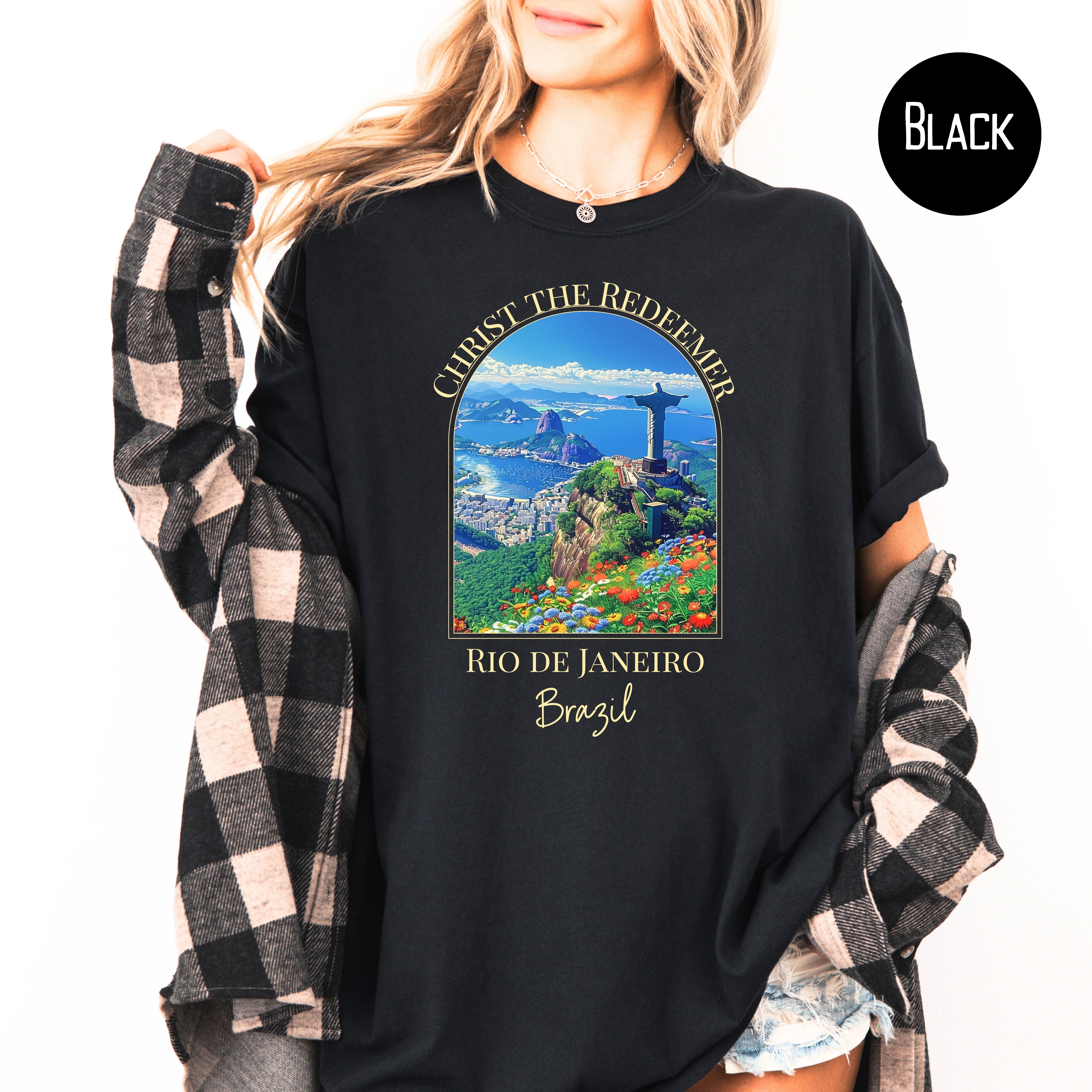 Christ the Redeemer Rio de Janeiro Brazil Comfort Colors Tee