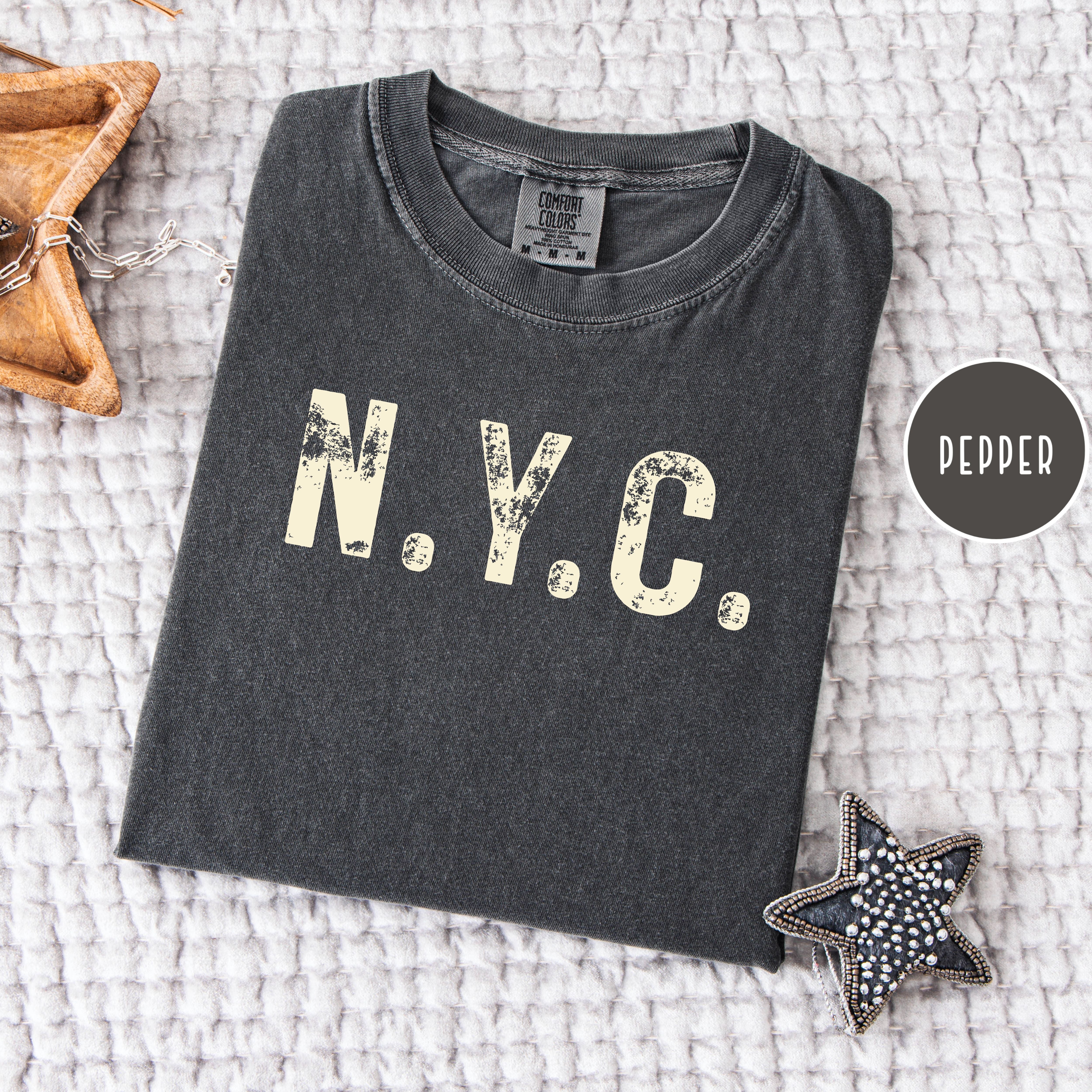NYC Grunge Style Adult Unisex Pre-Shrunk Comfort Colors T-Shirt