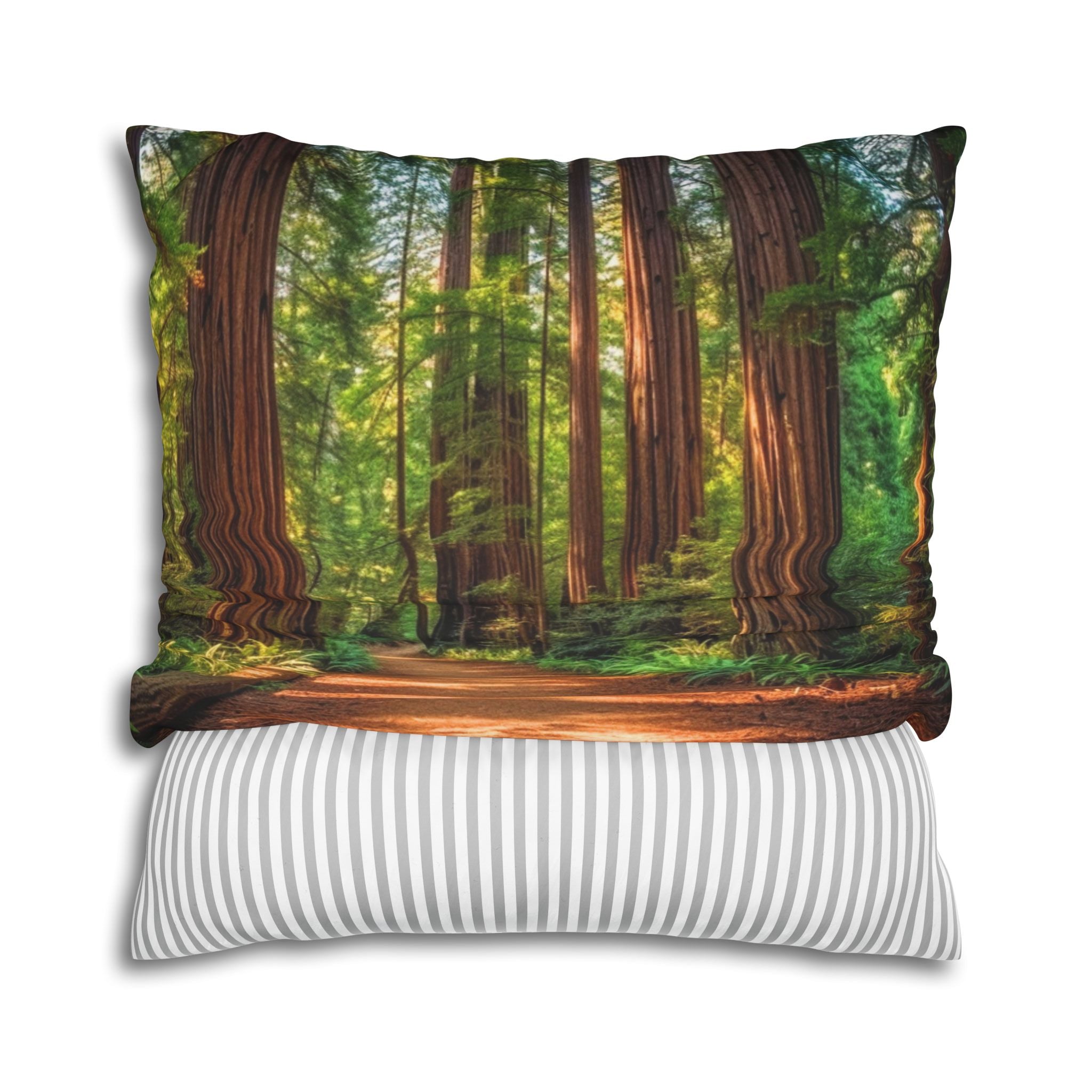 Redwood Trees Custom Pillowcases - Print Front & Back Machine Washable, Avail 5 Sizes, 100% Polyester - Pillows NOT Included