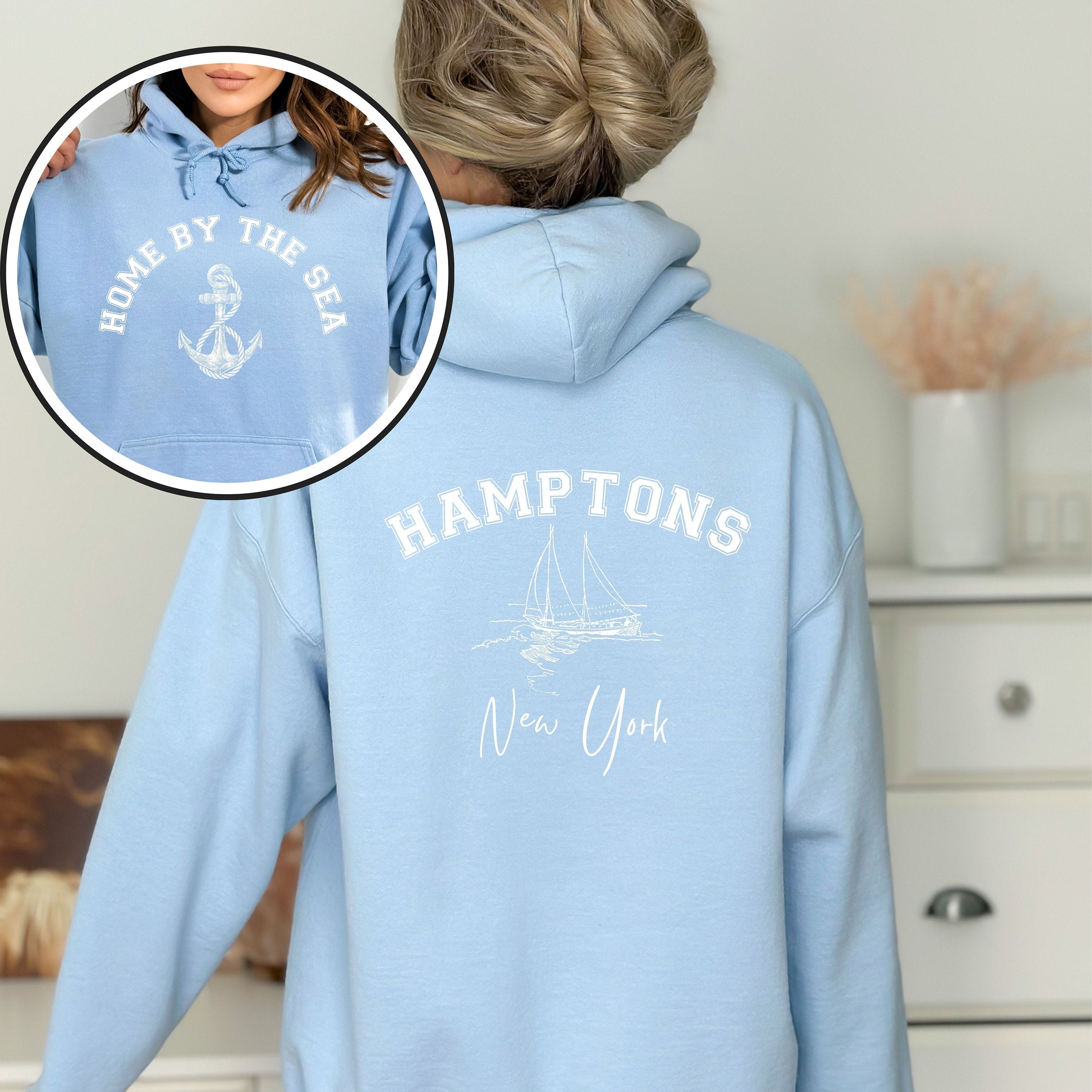 Hamptons New York Hoodie Design Front & Back