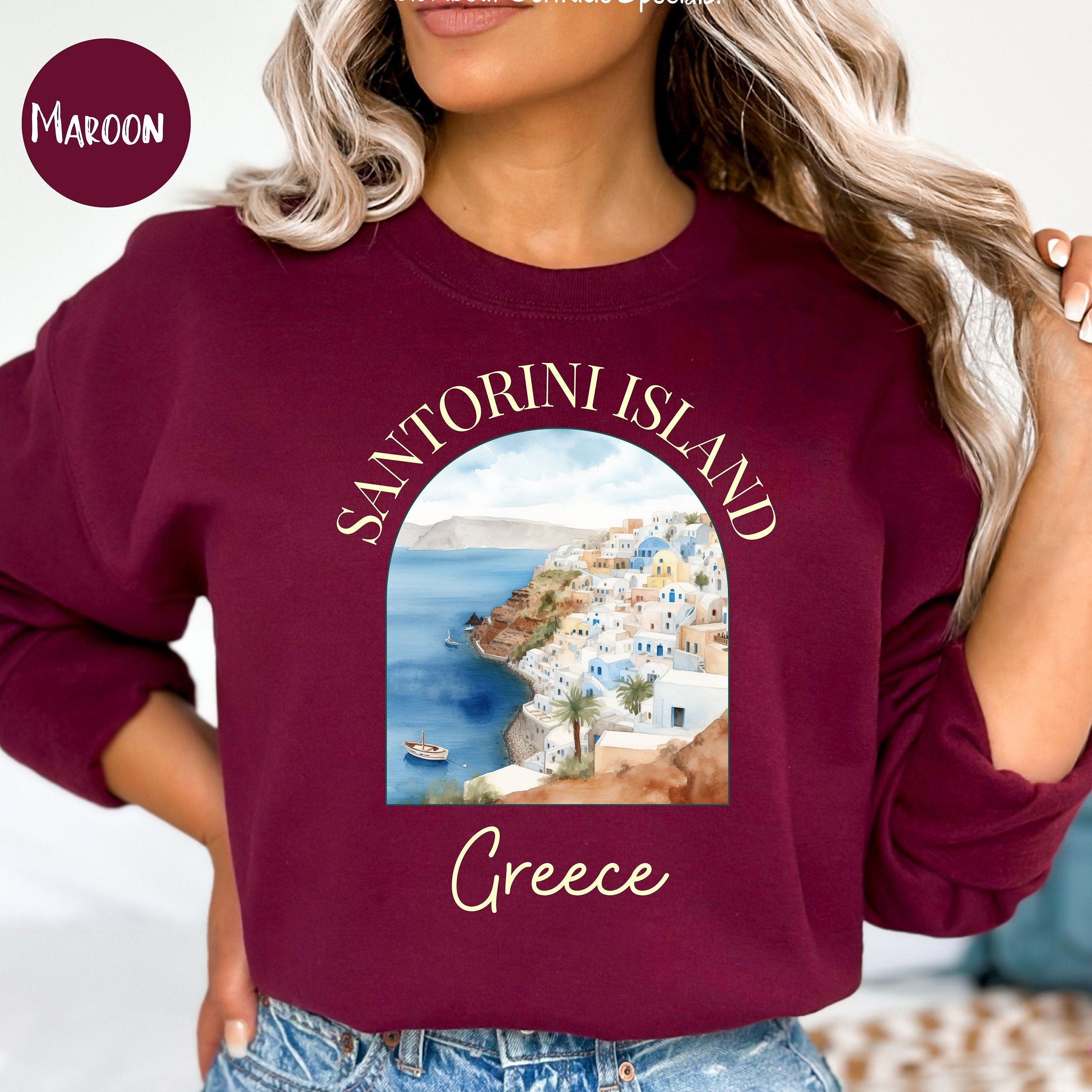 Santorini Island Greece Sweatshirt