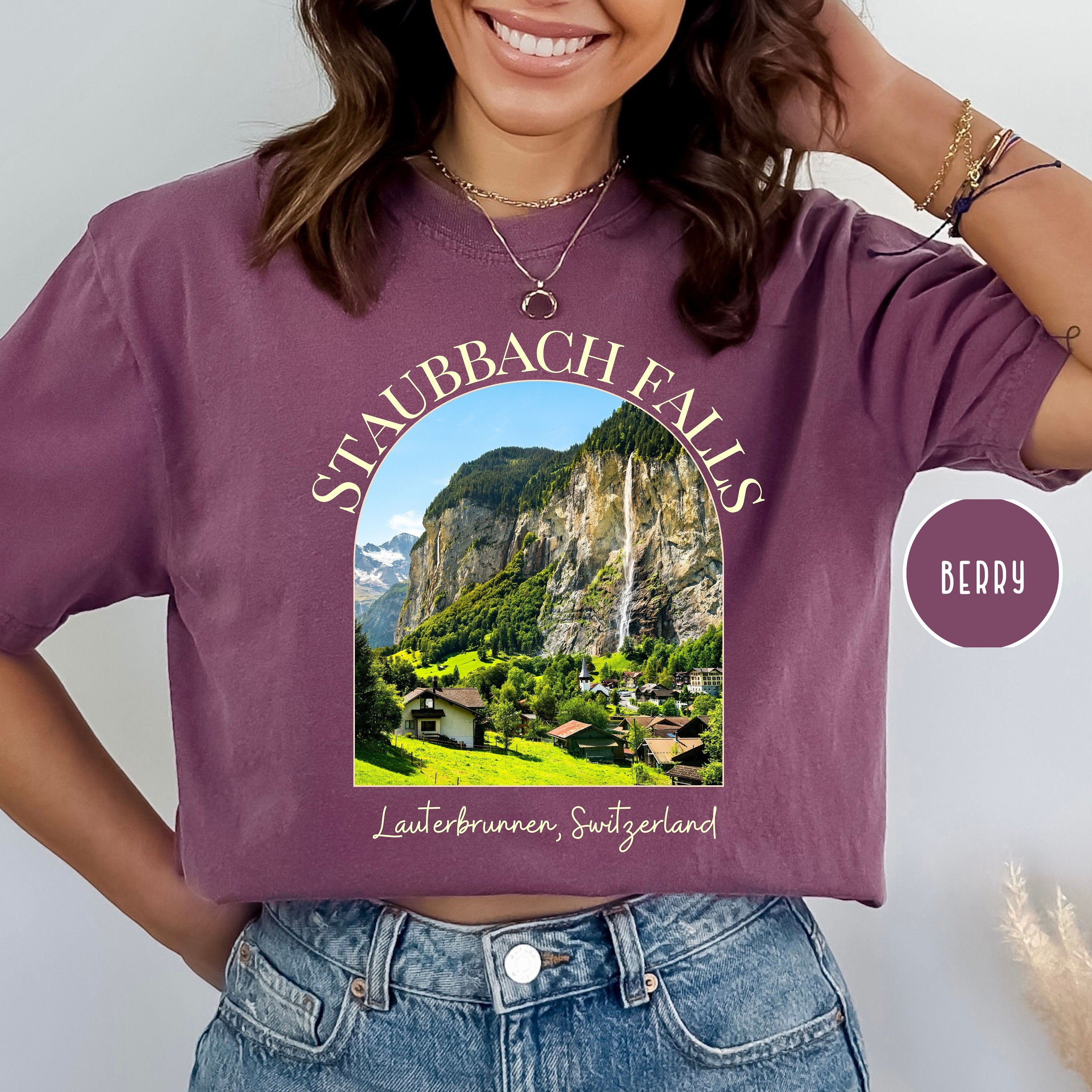 Staubbach Falls Switzerland Comfort Colors® Tee