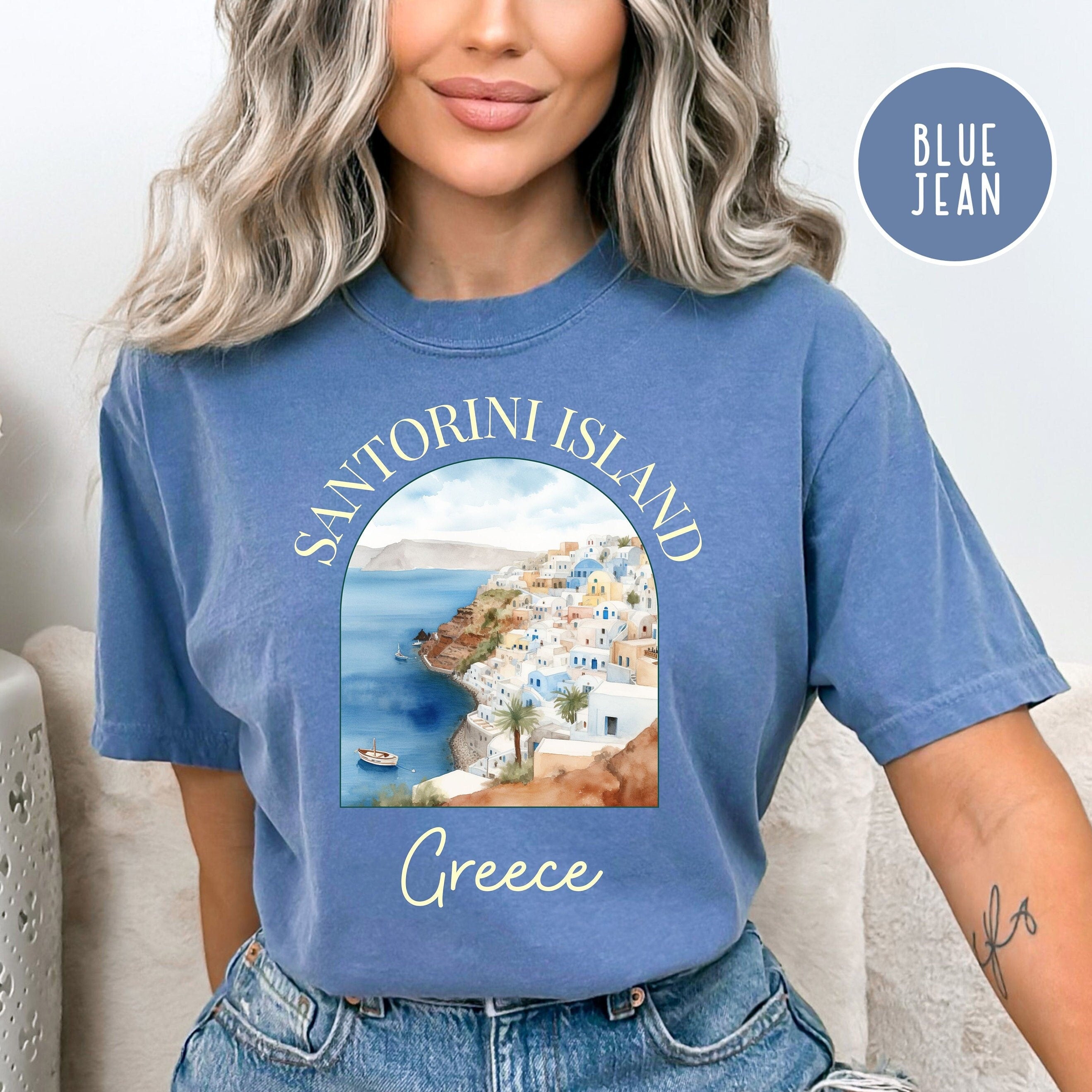 Santorini Island Greece Comfort Colors® Tee