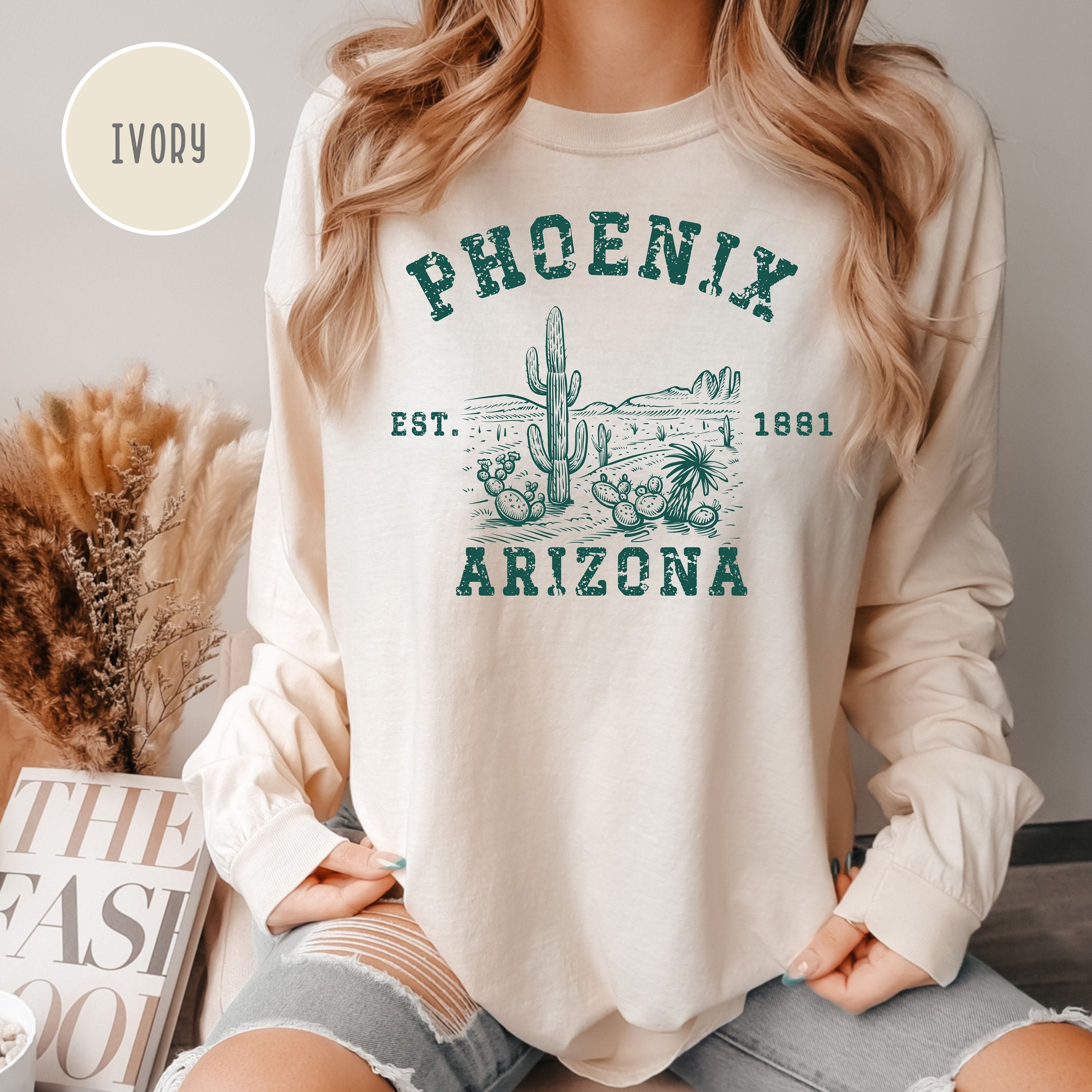 Phoenix Arizona Grunge Style Comfort Colors® Long Sleeve Tee