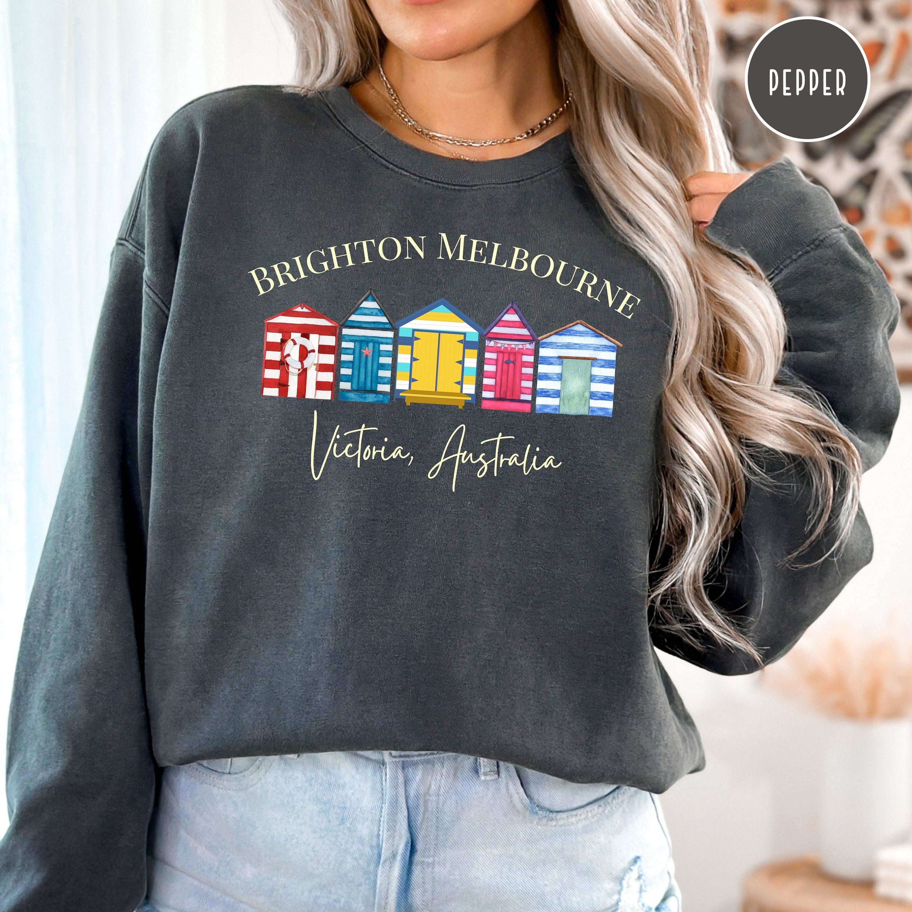 Brighton Melbourne Australia Comfort Colors Sweatshirt