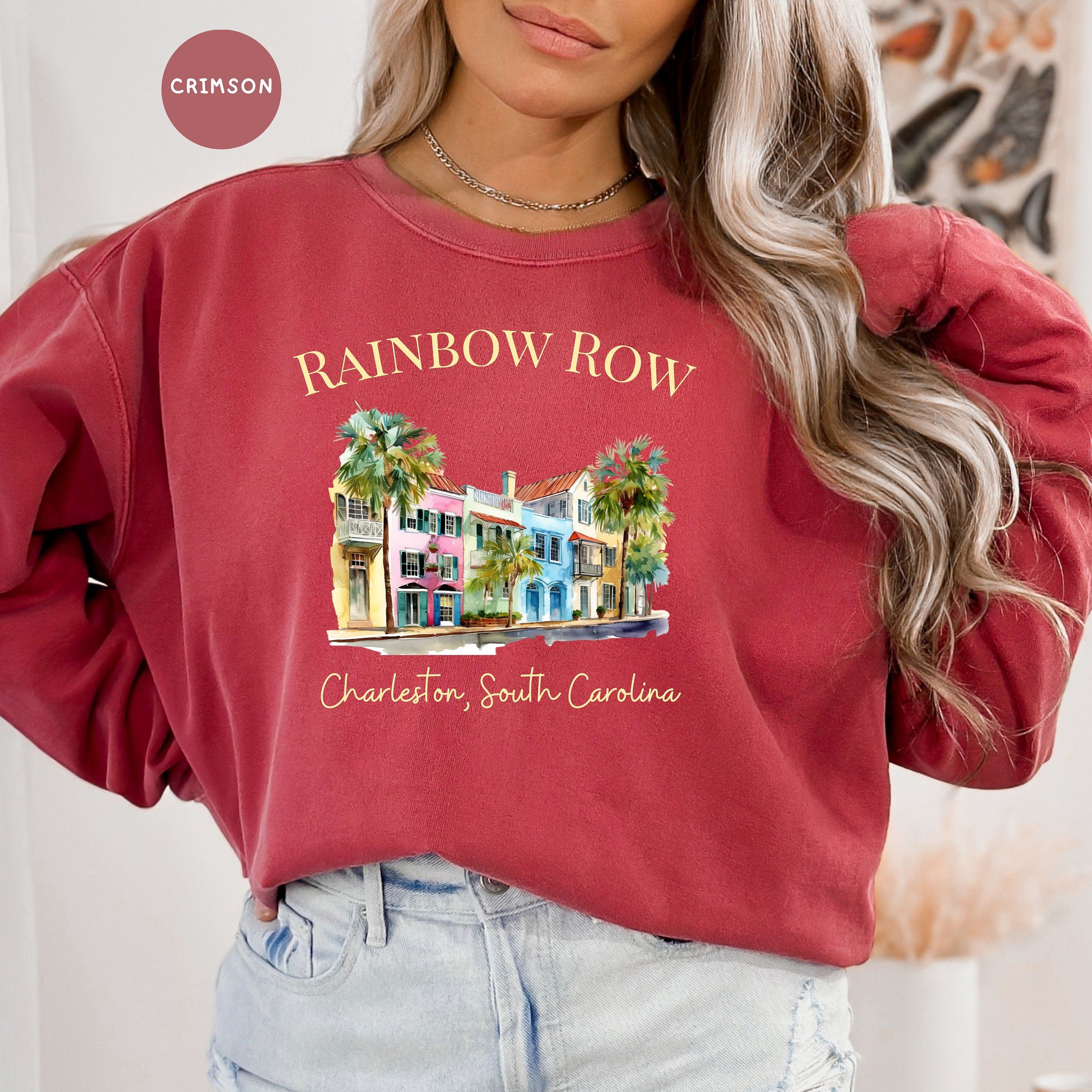 Rainbow Row Charleston South Carolina Comfort Colors Sweatshirt