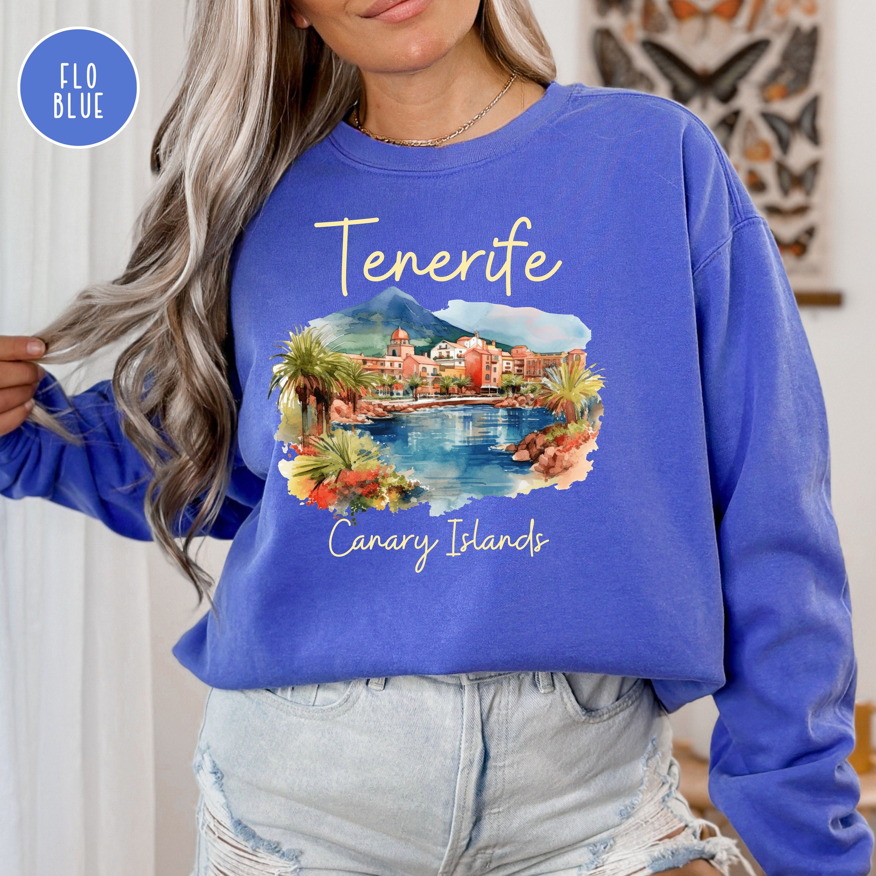 Tenerife Canary Islands Comfort Colors Sweatshirt