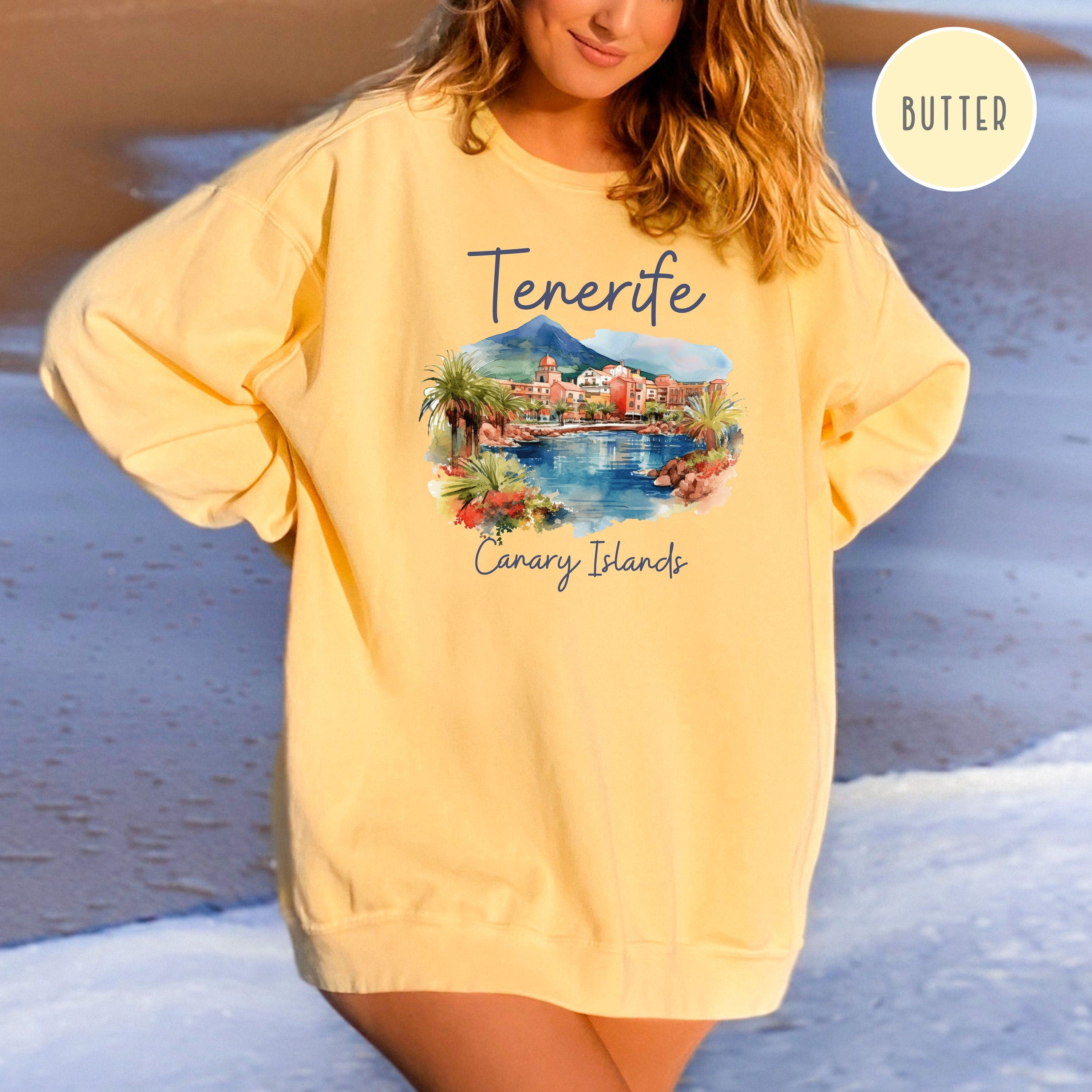Tenerife Canary Islands Comfort Colors Sweatshirt