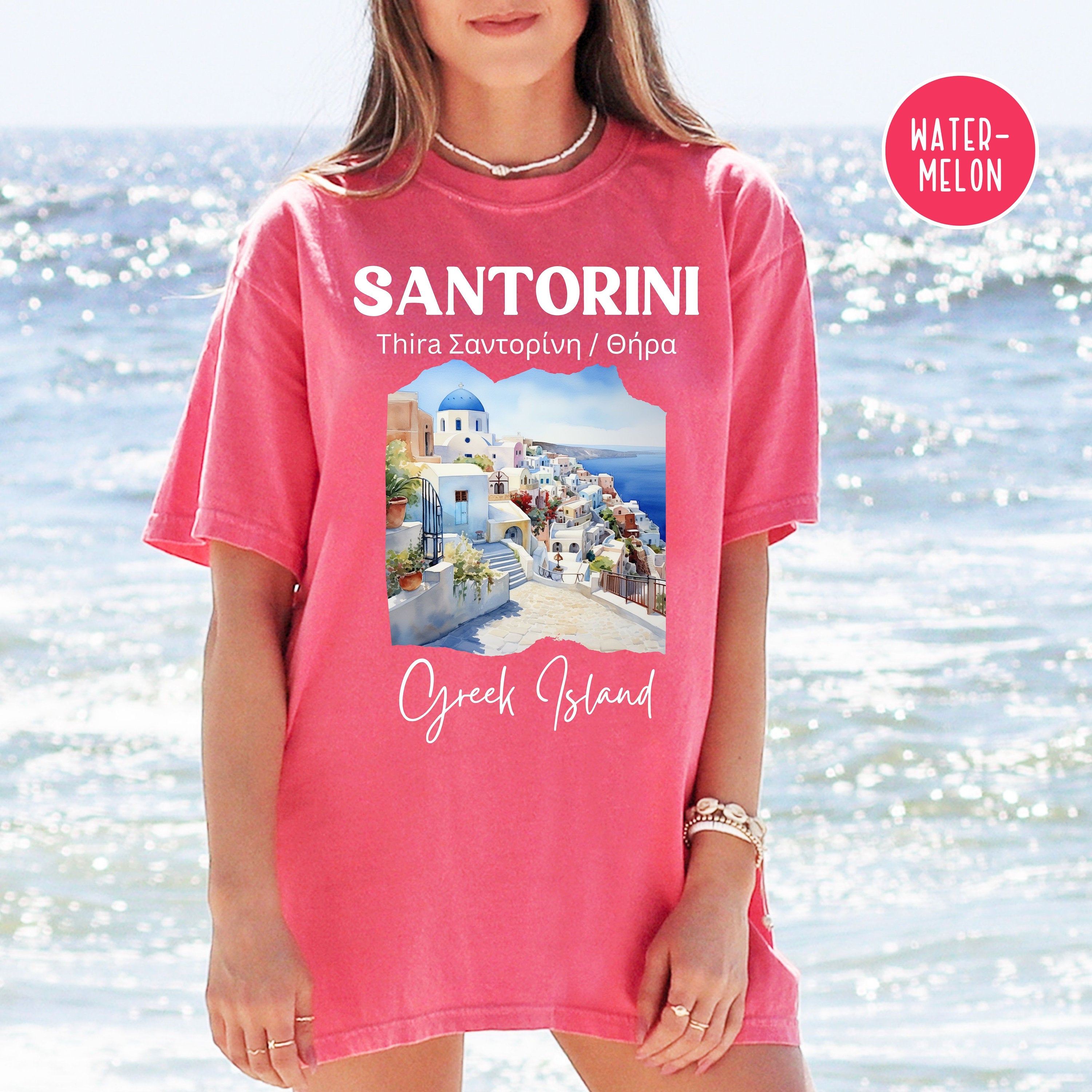 Santorini Greece Comfort Colors® Tee