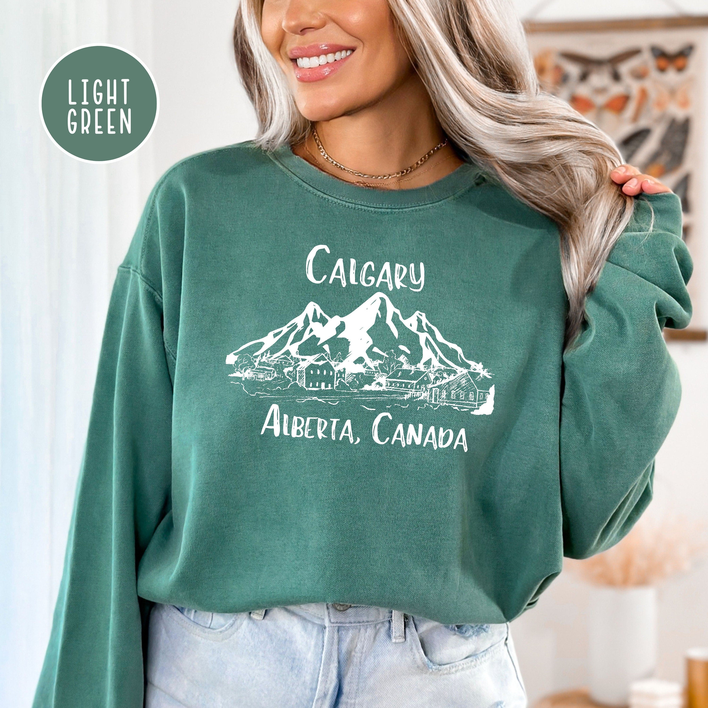 Calgary Canada Grunge Style Comfort Colors® Sweatshirt